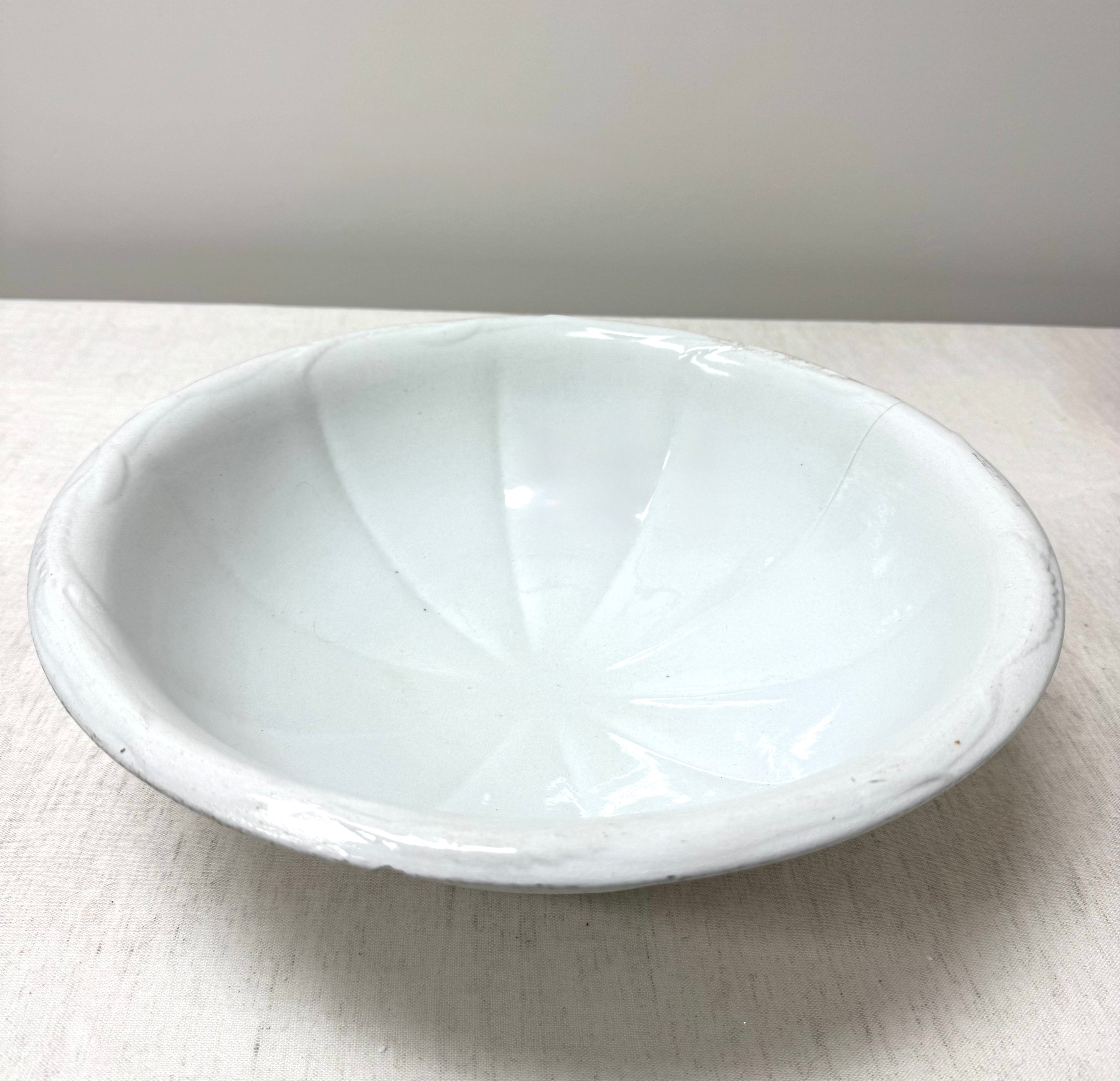 Vintage White Ironstone 14" Bowl