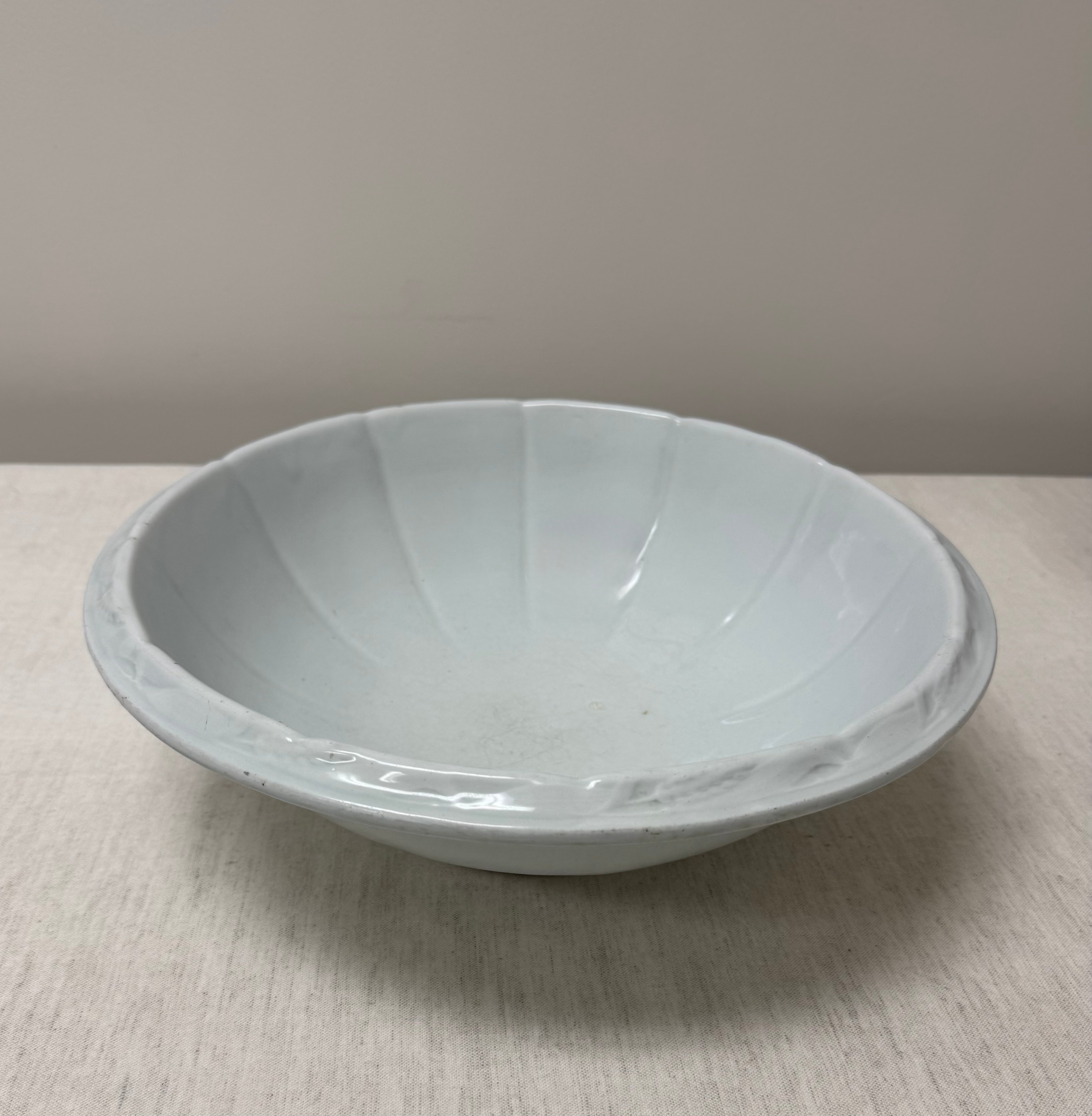Vintage W&E CORN White Ironstone 14" Bowl