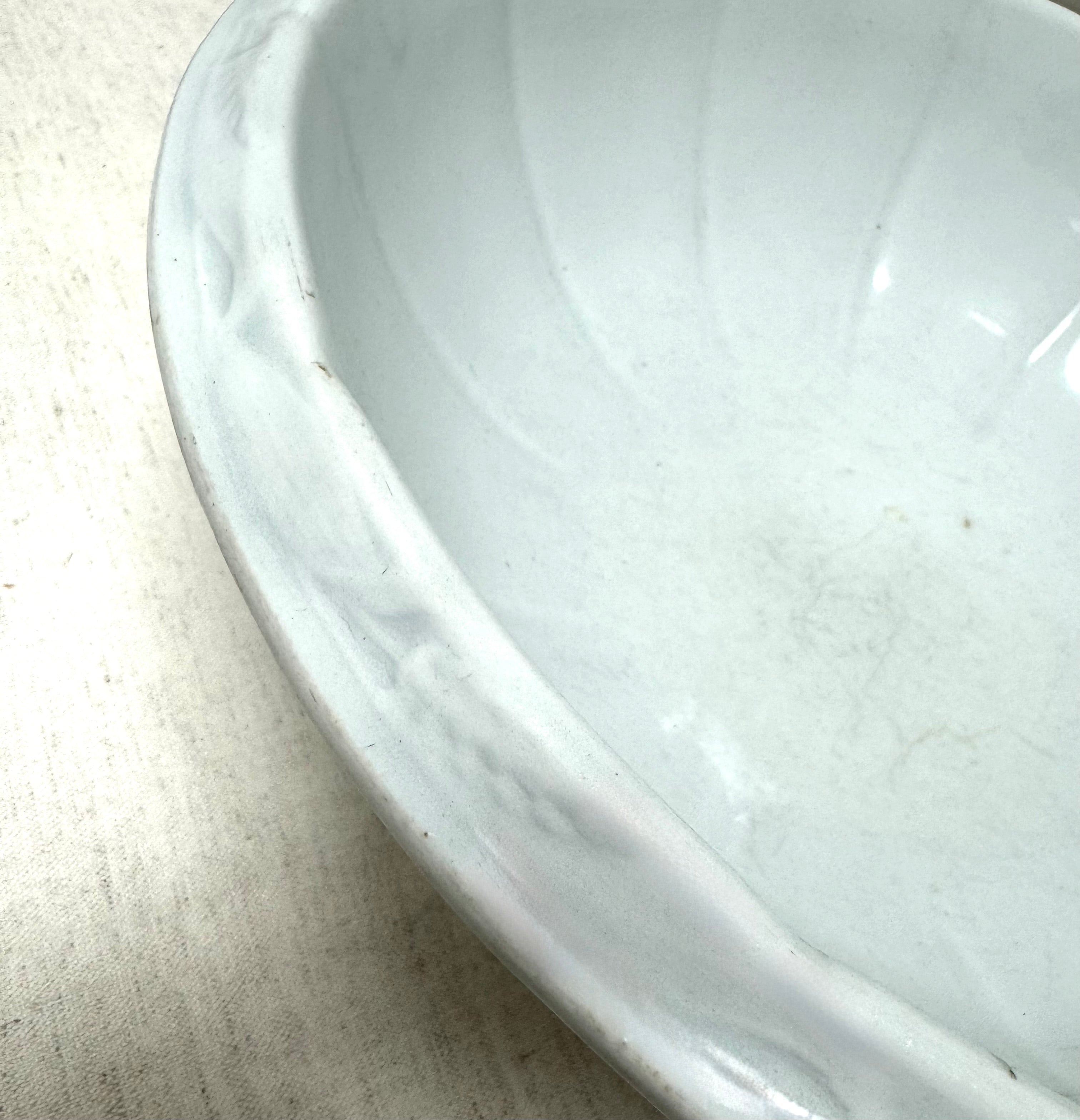 Vintage W&E CORN White Ironstone 14" Bowl