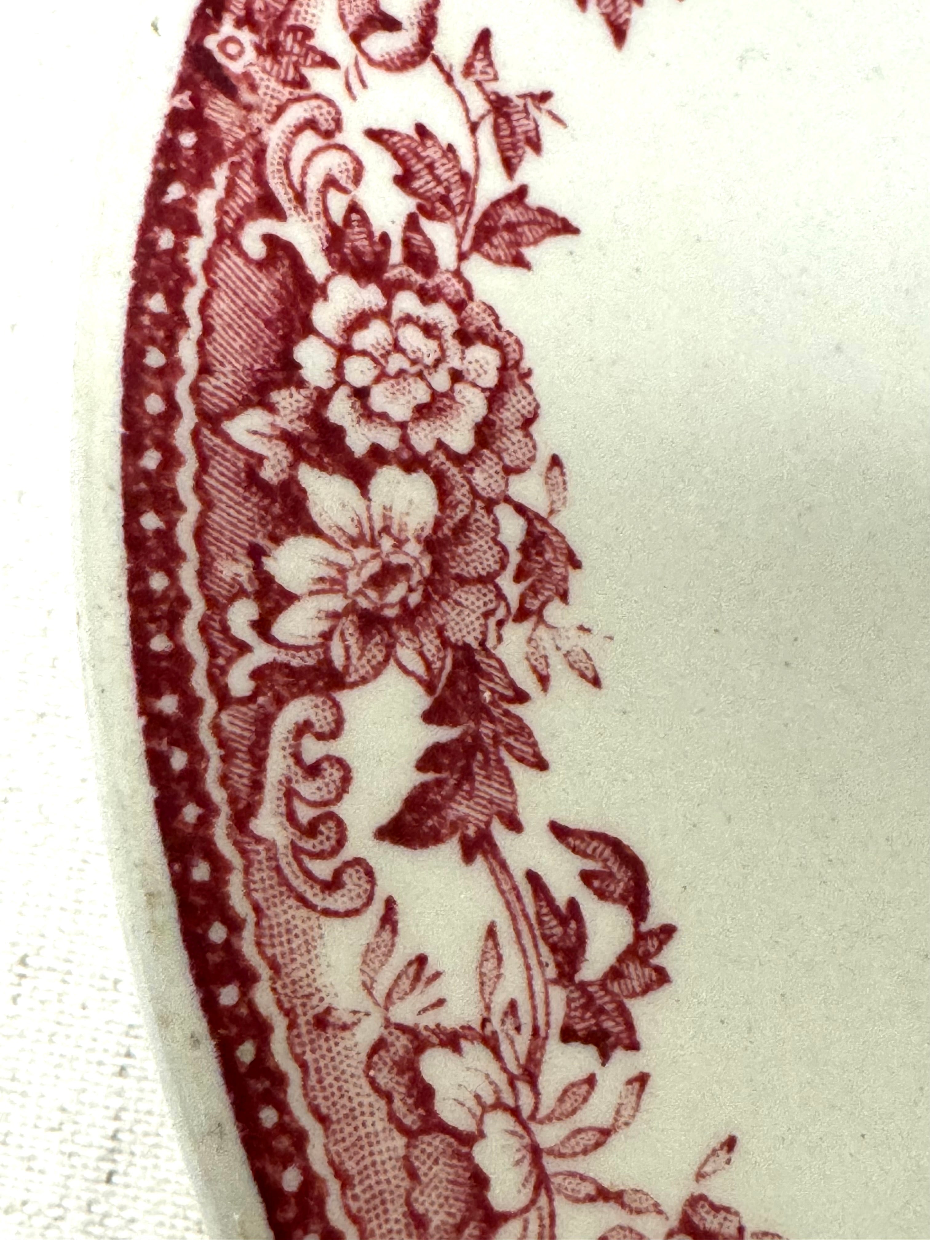 Vintage ROYAL STAFFORDSHIRE 'Tonquin' 12-1/2" Red Platter