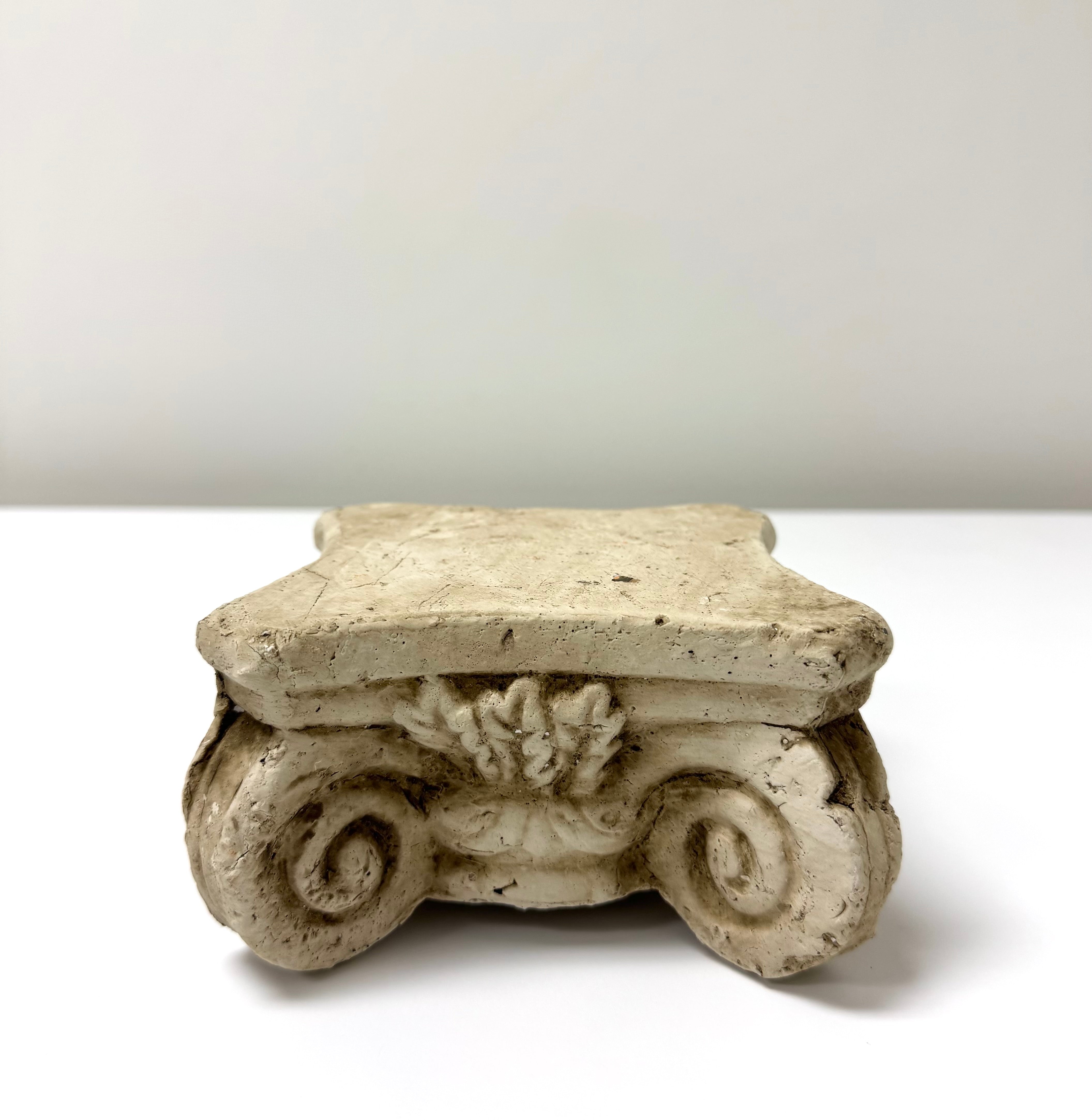 Aged Terracotta Ionic Capital Riser