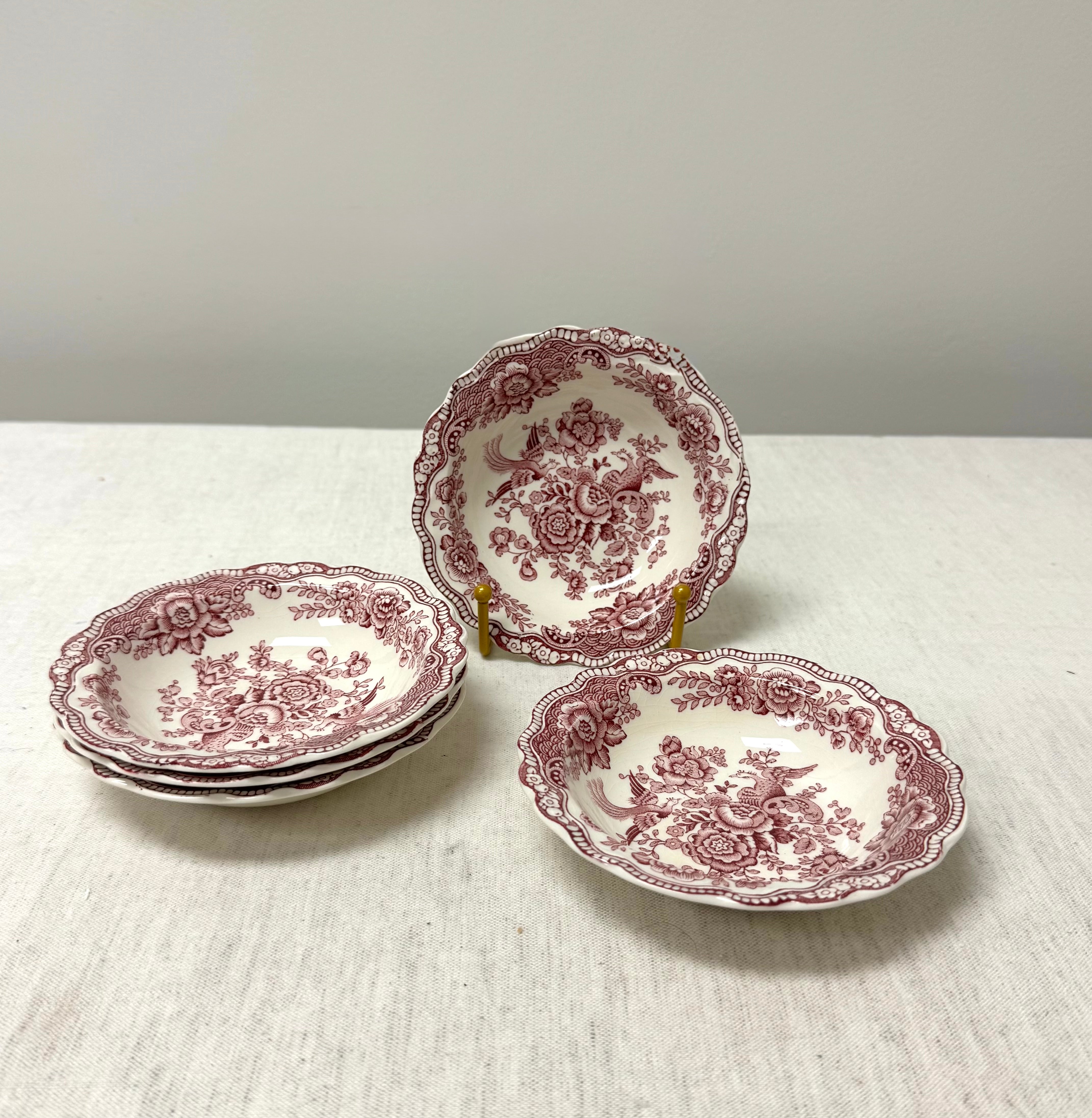 Vintage CROWN DUCAL 'Bristol' 5" Bowls Set of 5