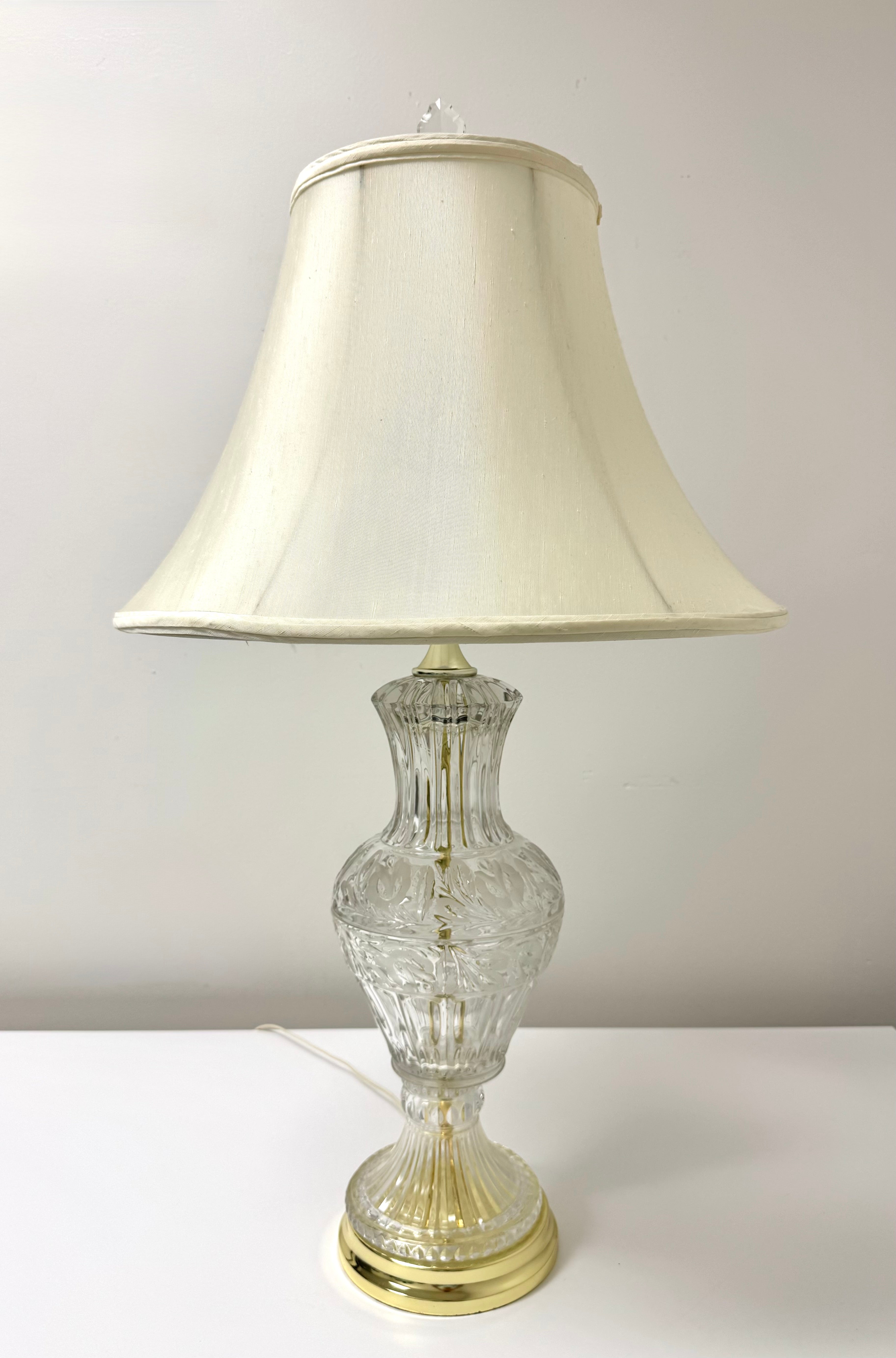 Vintage Cut Glass Urn Lamp