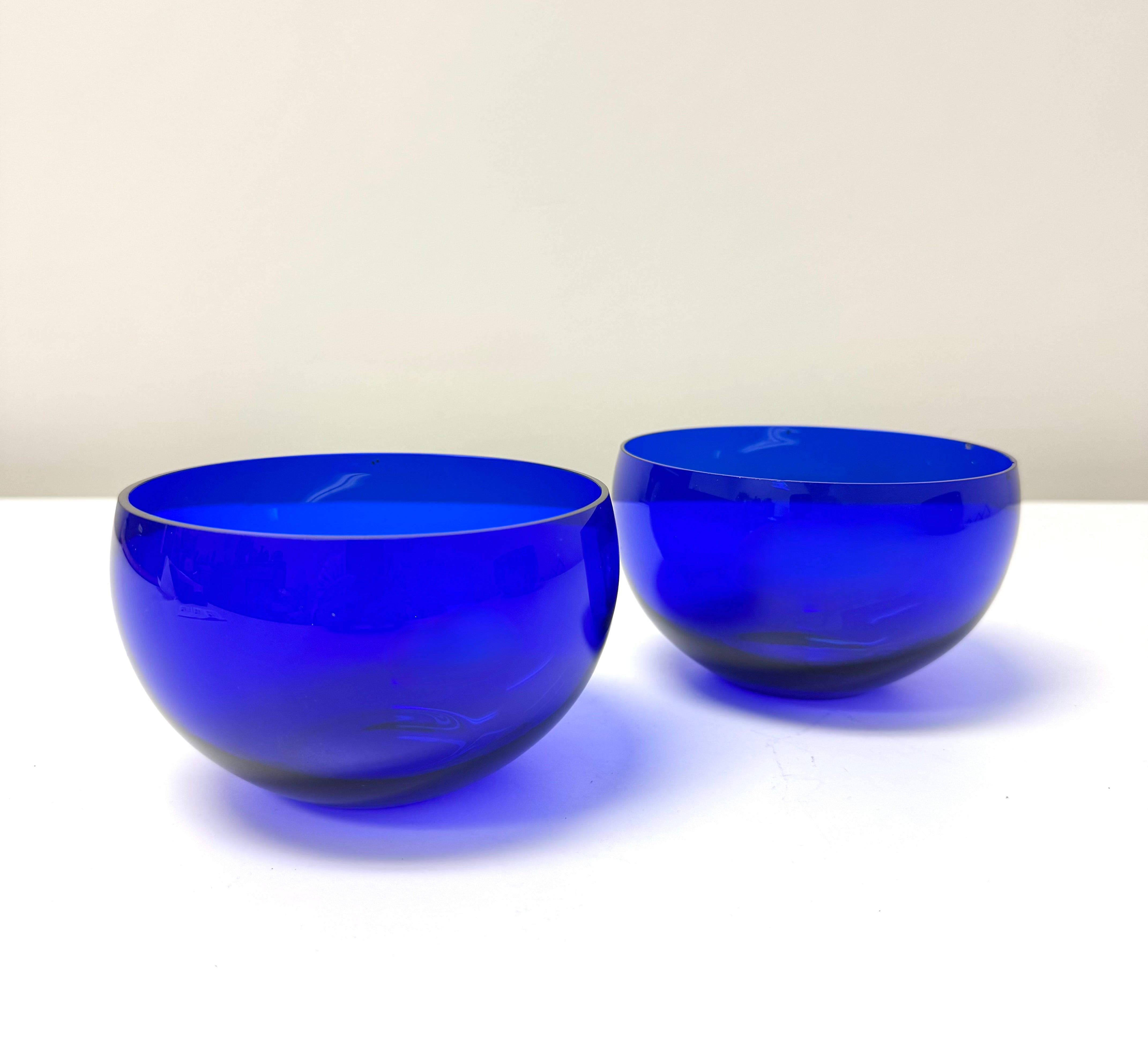 Cobalt Blue 5-1/2" Glass Bowls Set of 2