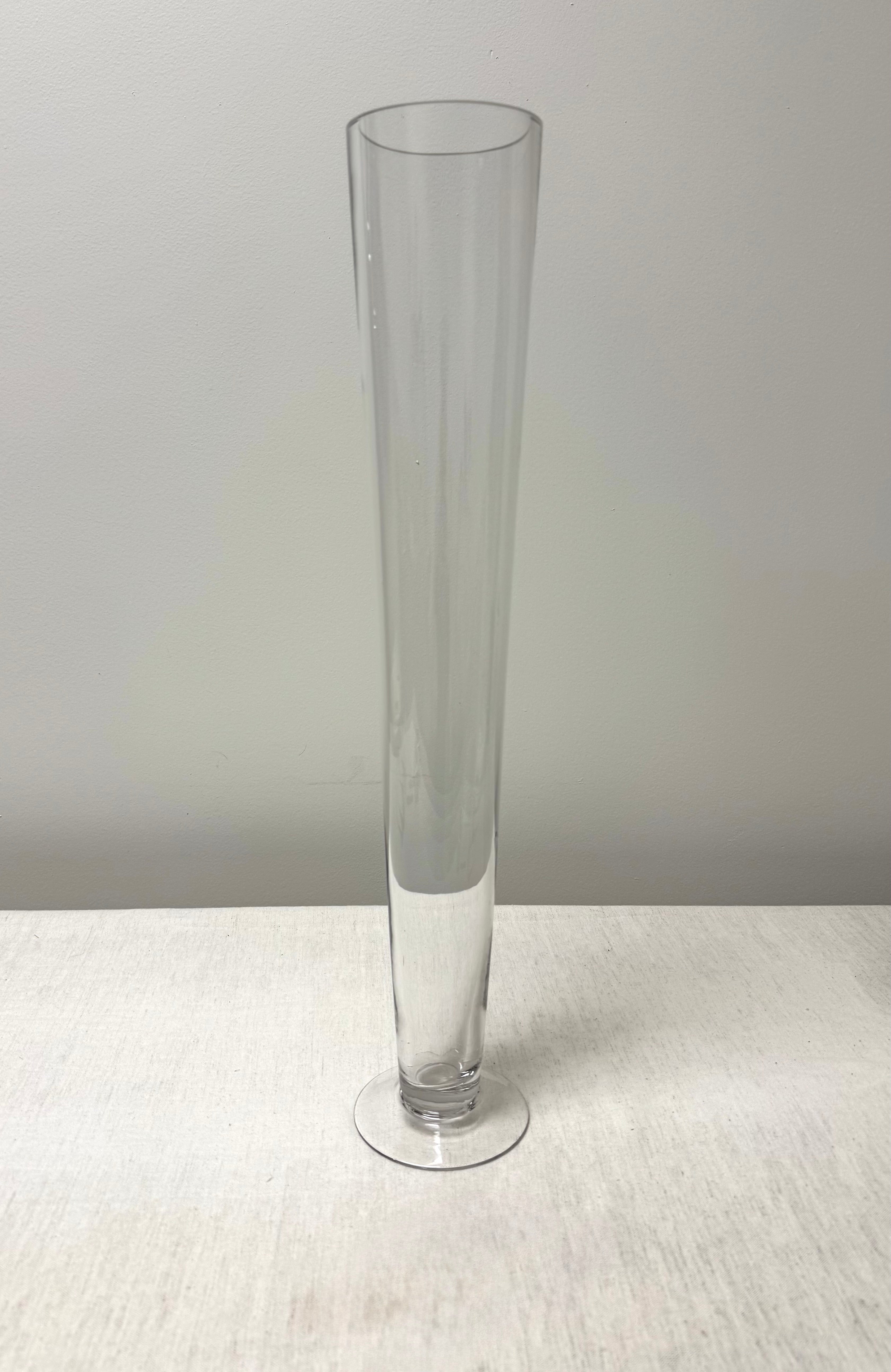 Clear Glass 24" Trumpet Vase