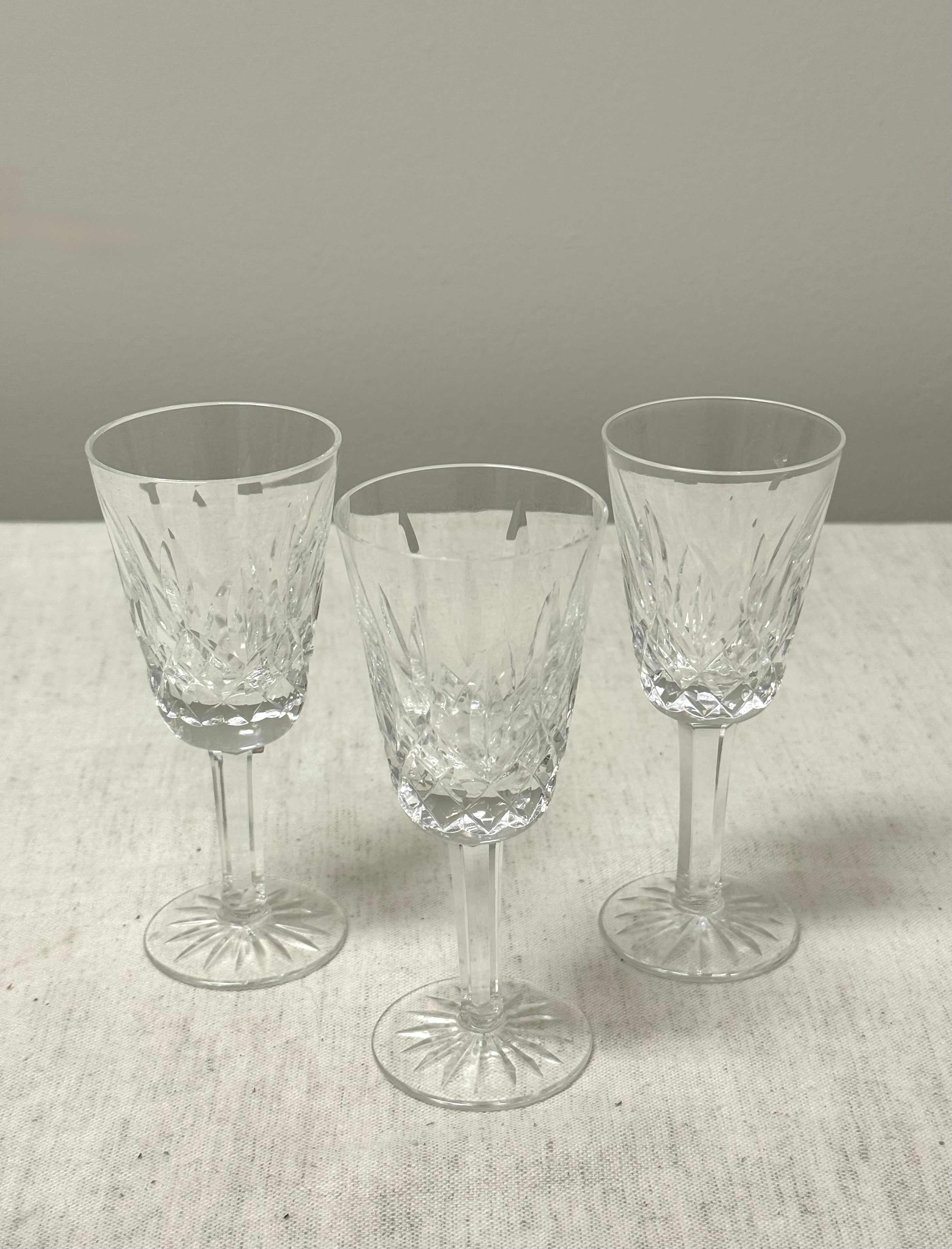 WATERFORD 'Lismore' Sherry Glasses Set of 3