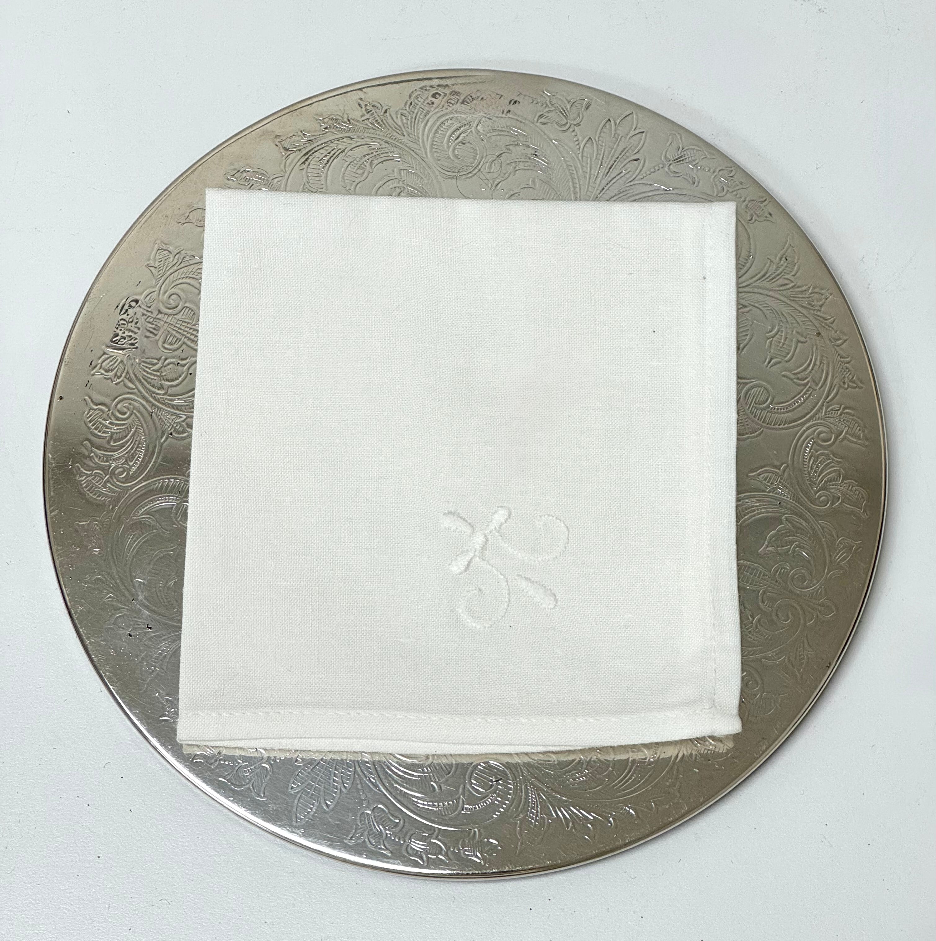 Vintage White Linen Hankie