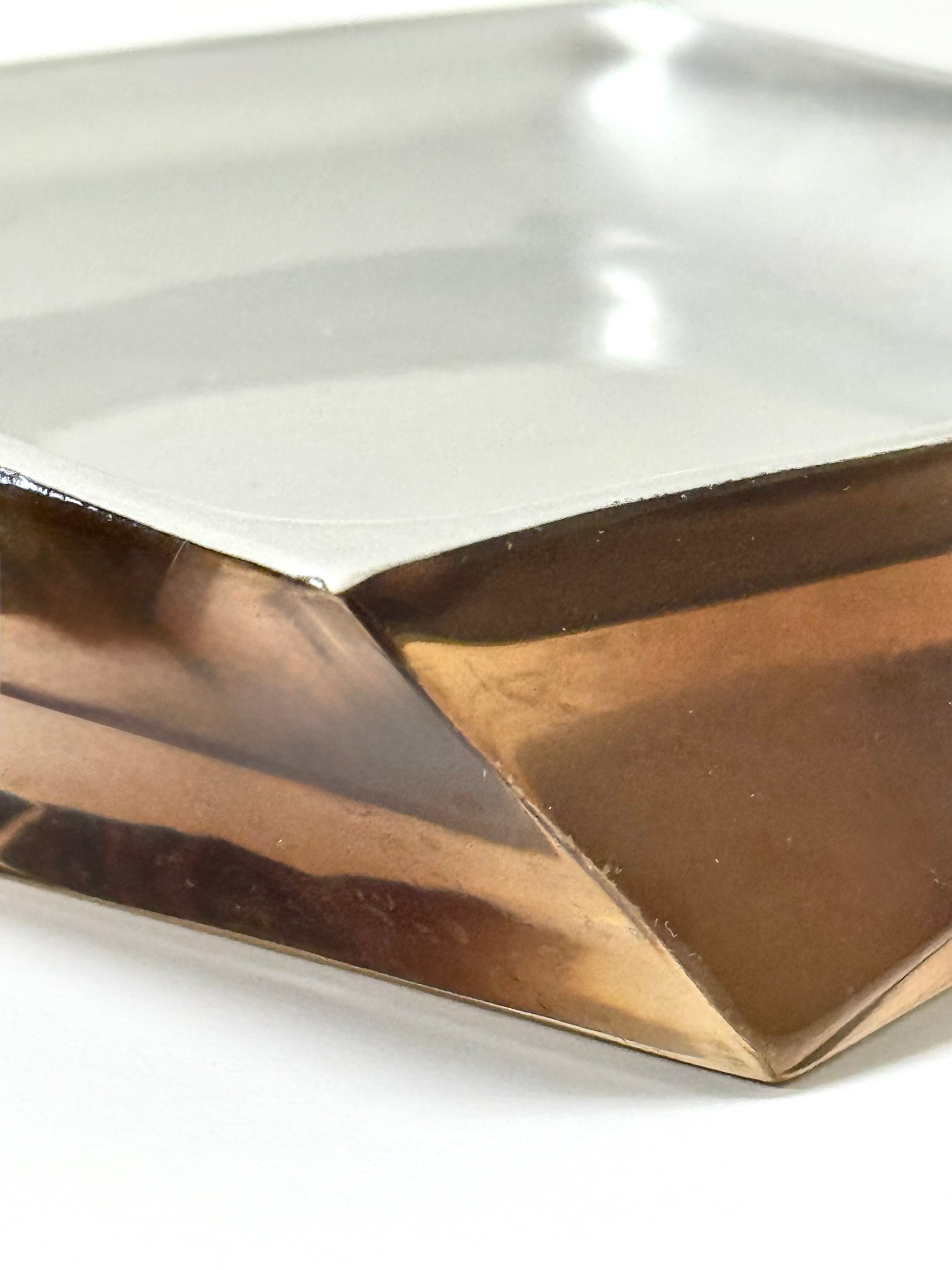 Smoked Lucite Asymmetrical Dish
