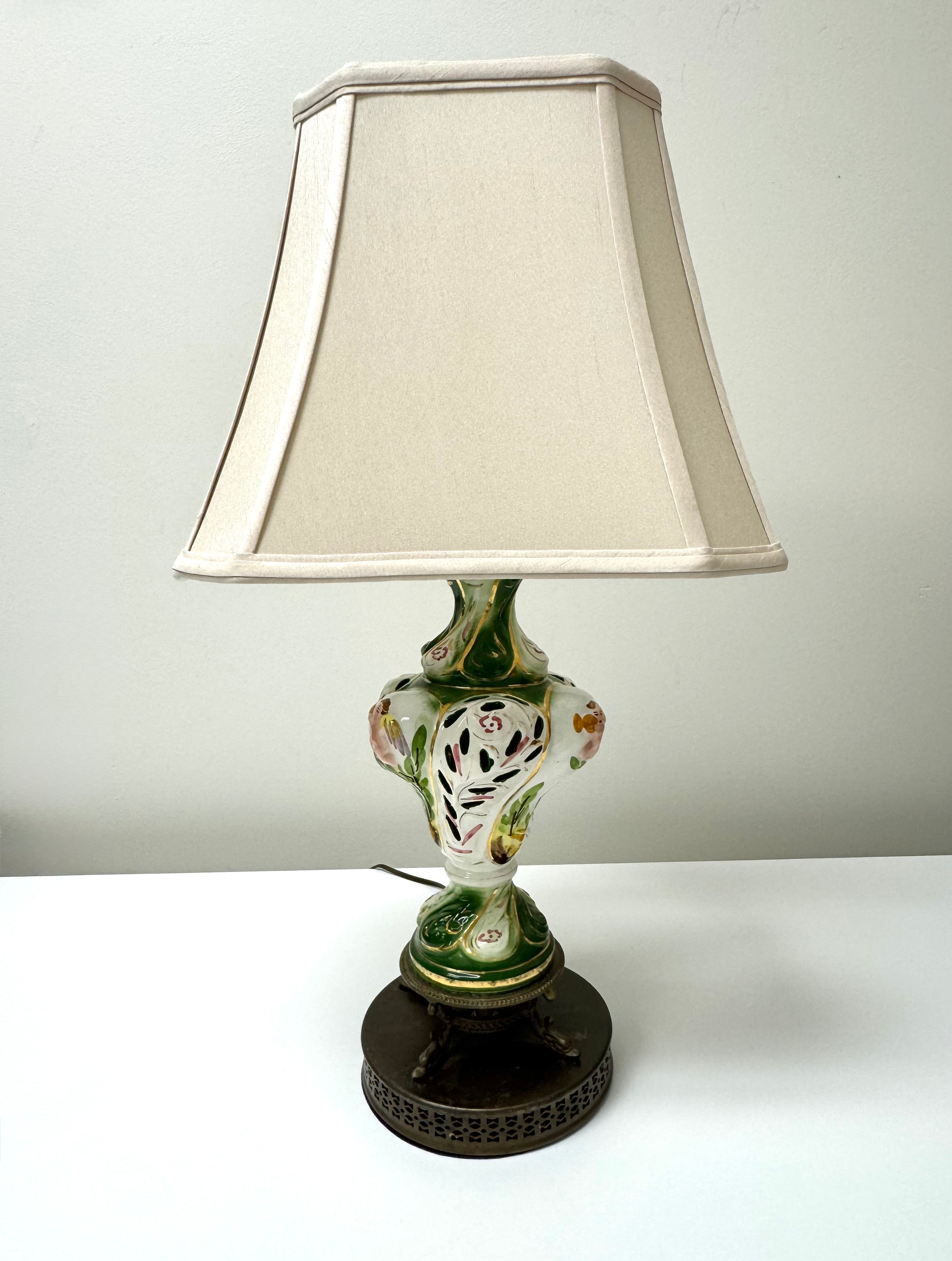 Vintage Capodimonte Porcelain Lamp
