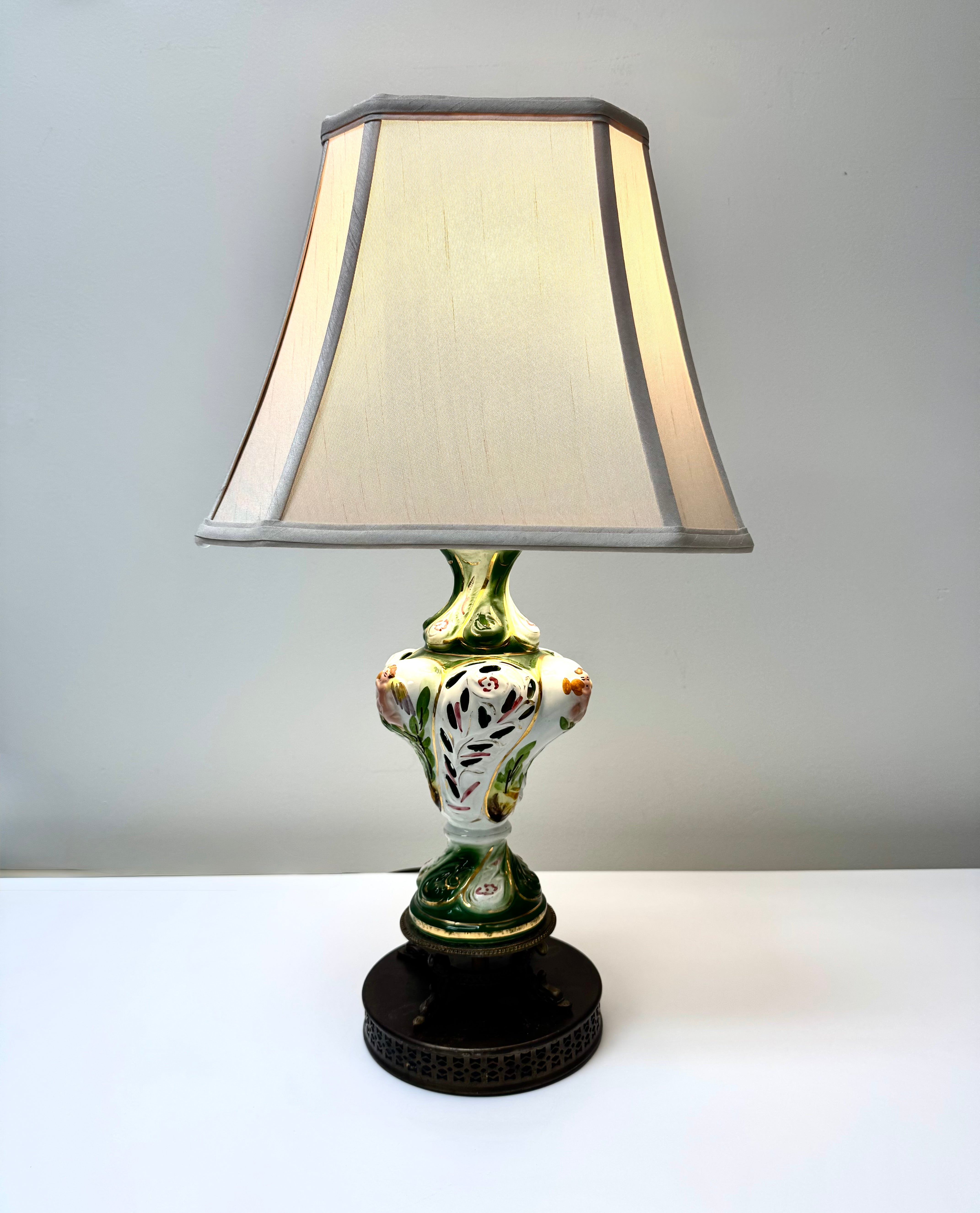 Vintage Capodimonte Porcelain Lamp