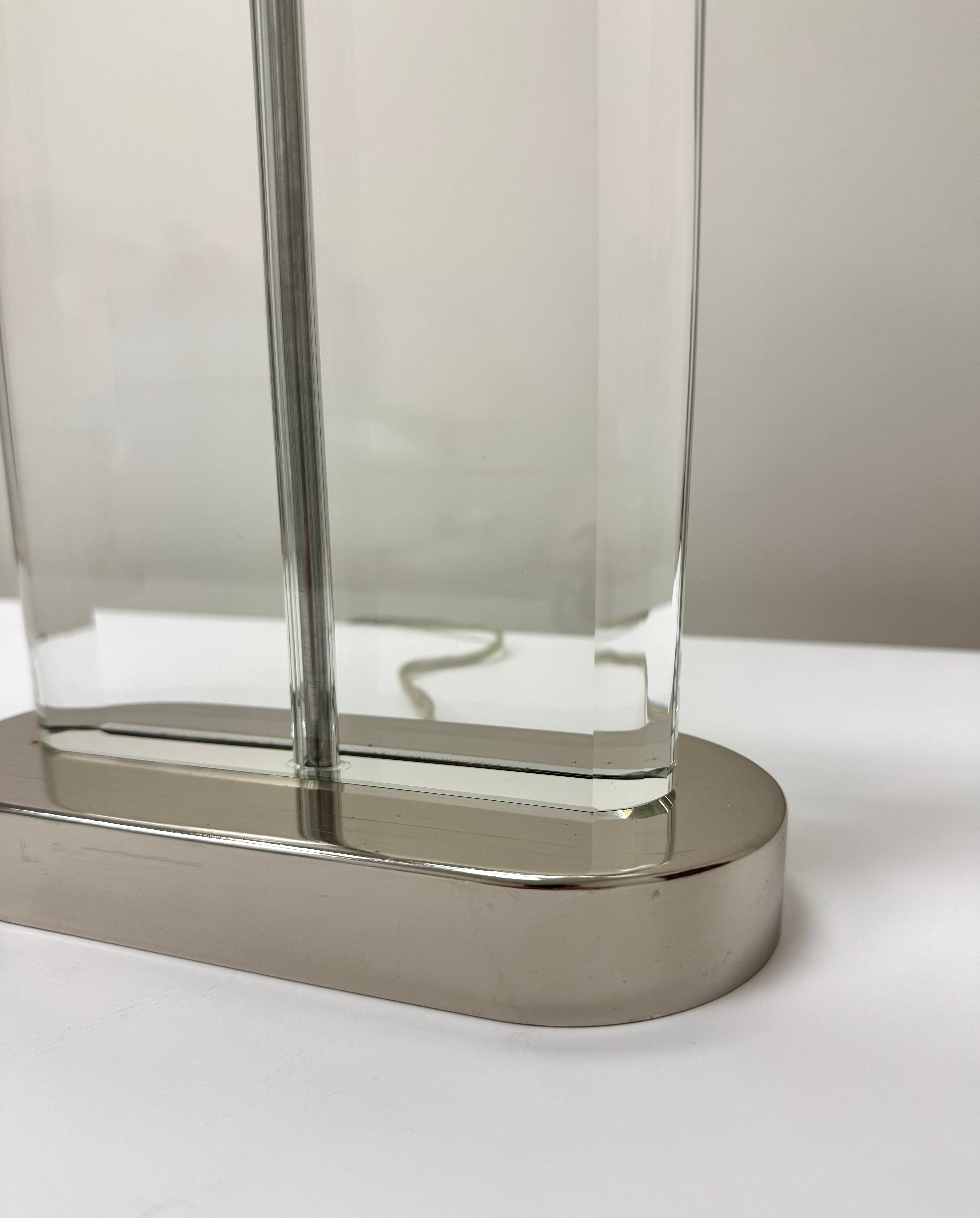 Slim Oblong Glass Lamp