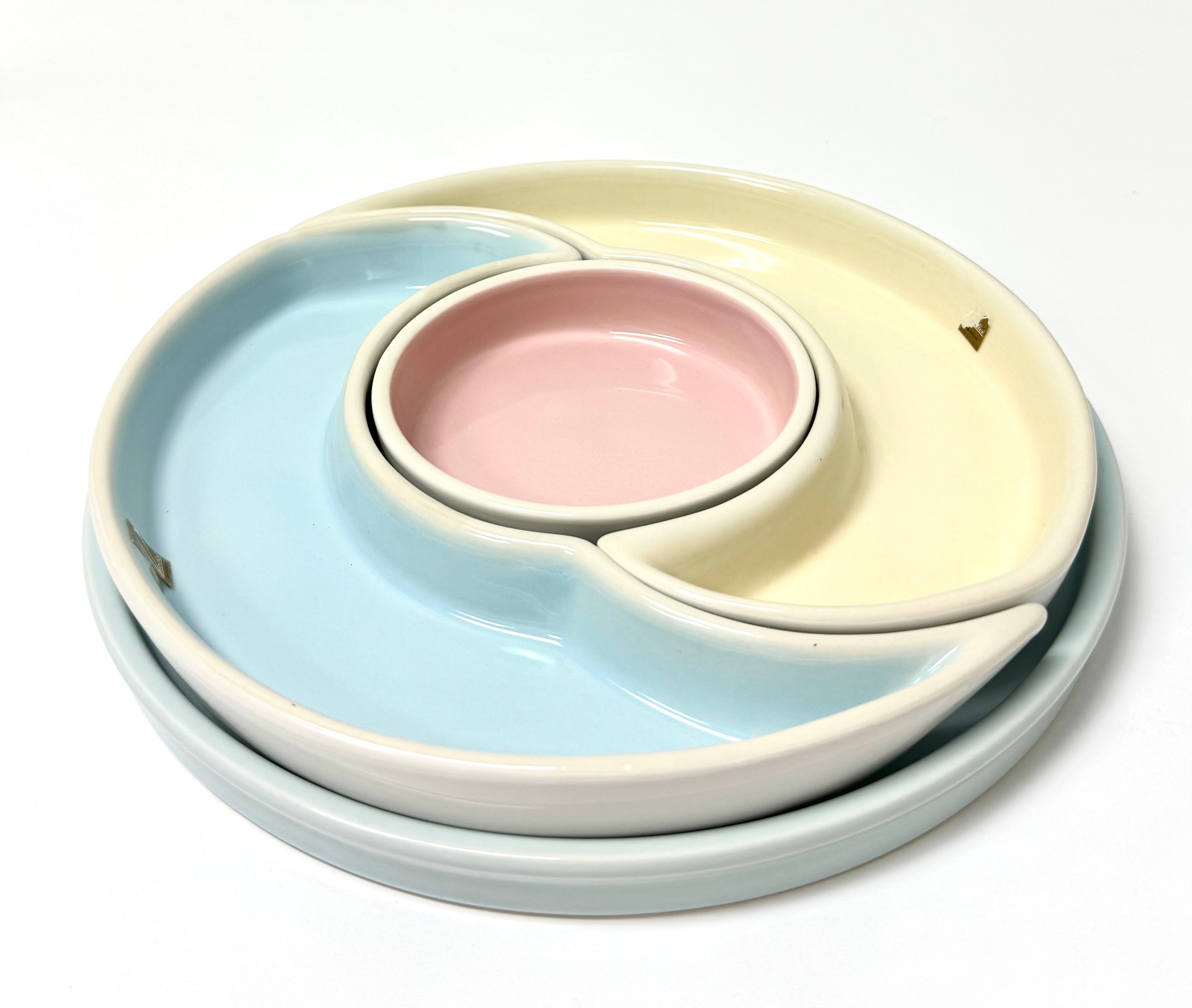 Pastel Ceramic Nested Serving Set