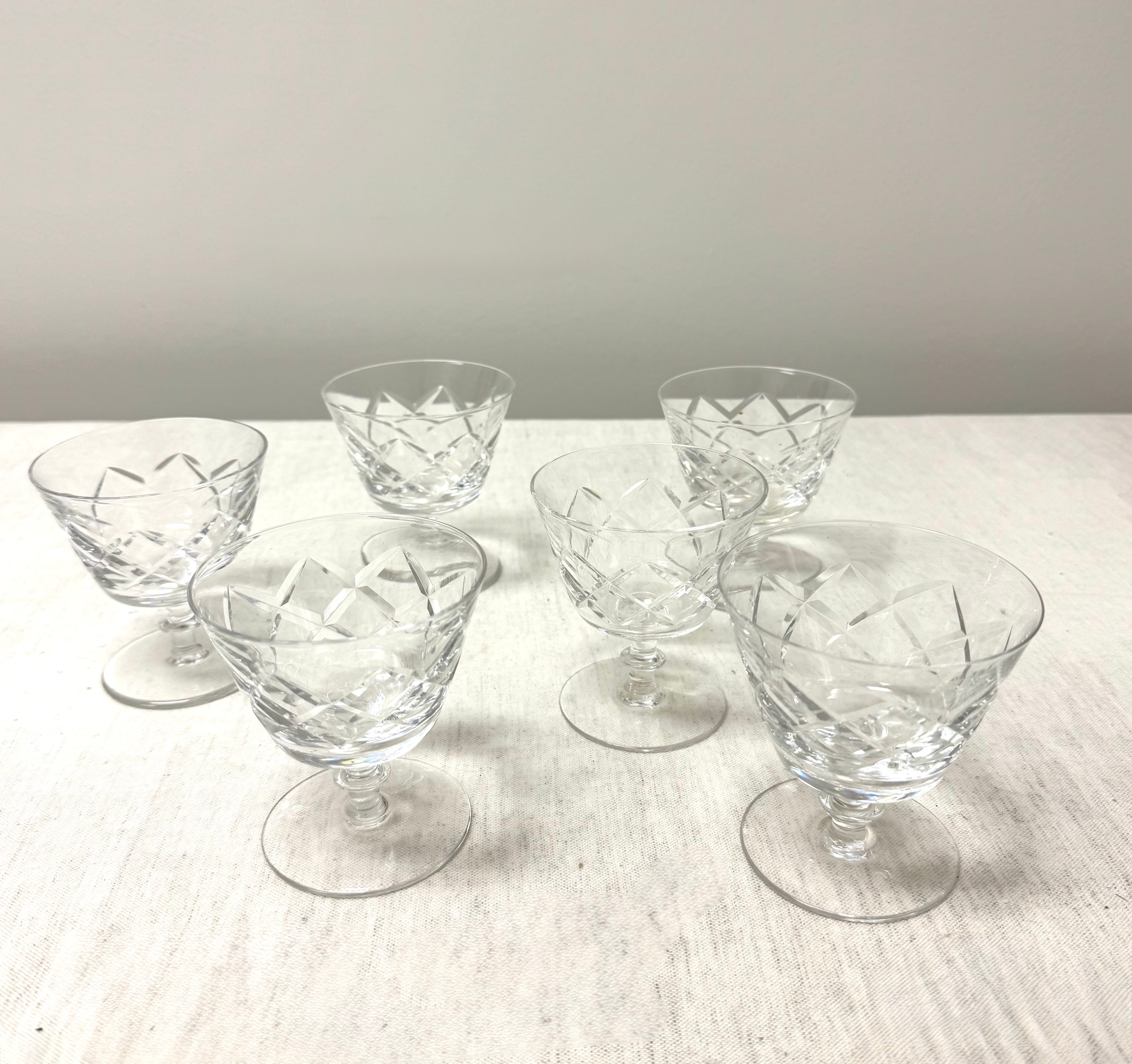Edinburgh Crystal Low Sherbet Glasses Set of 6