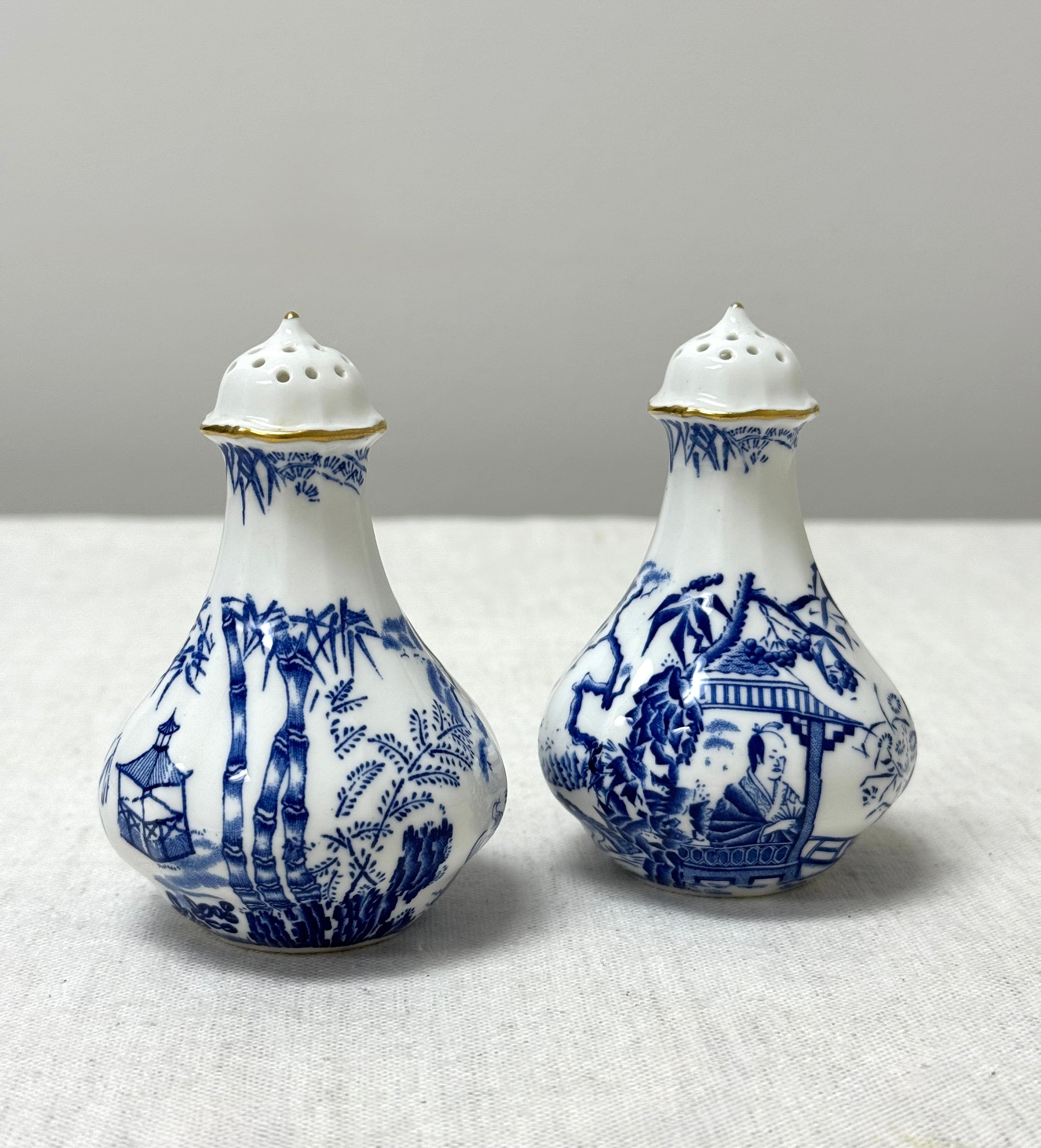 RARE! ROYAL CROWN DERBY 'Mikado' Salt & Pepper Set