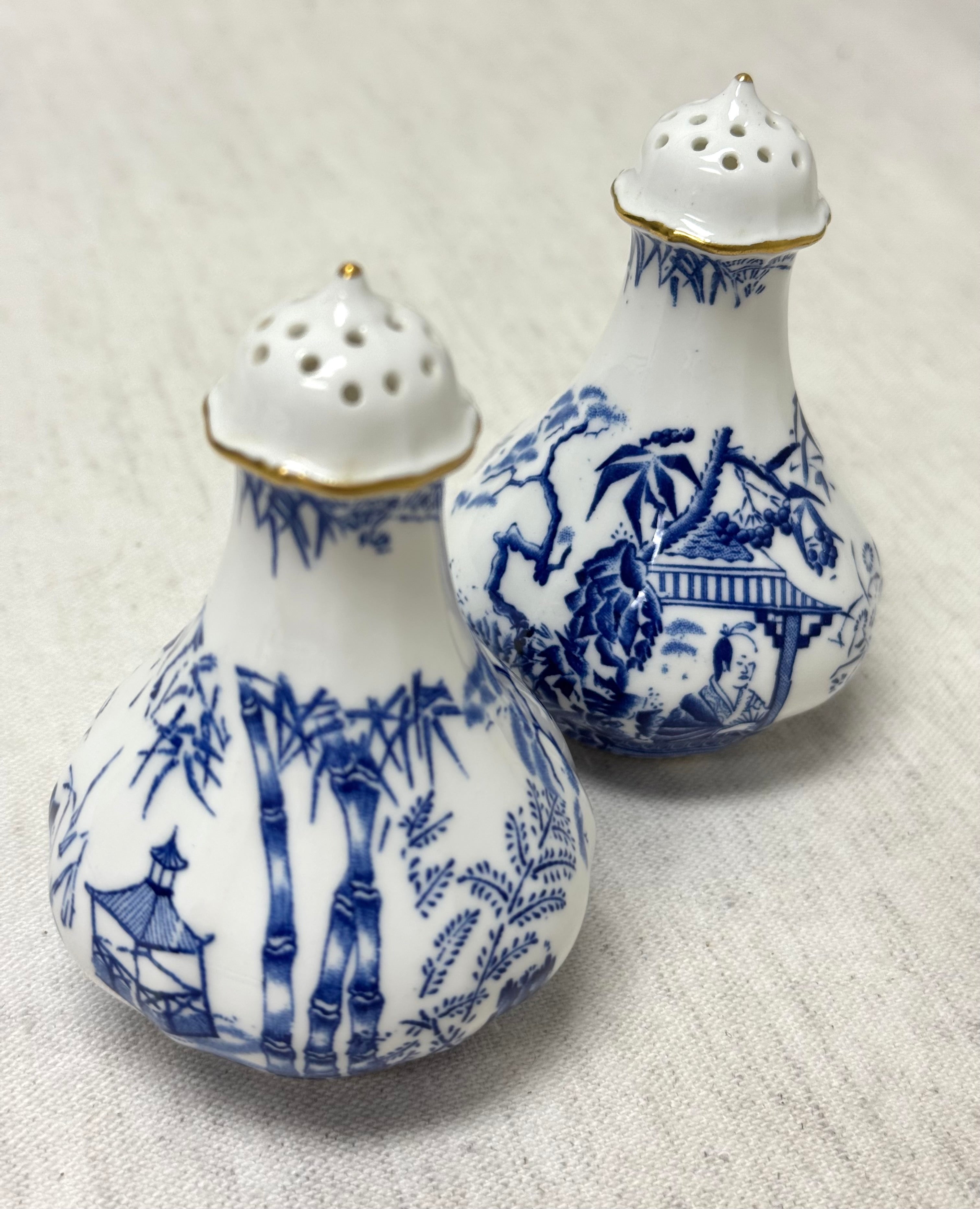 RARE! ROYAL CROWN DERBY 'Mikado' Salt & Pepper Set