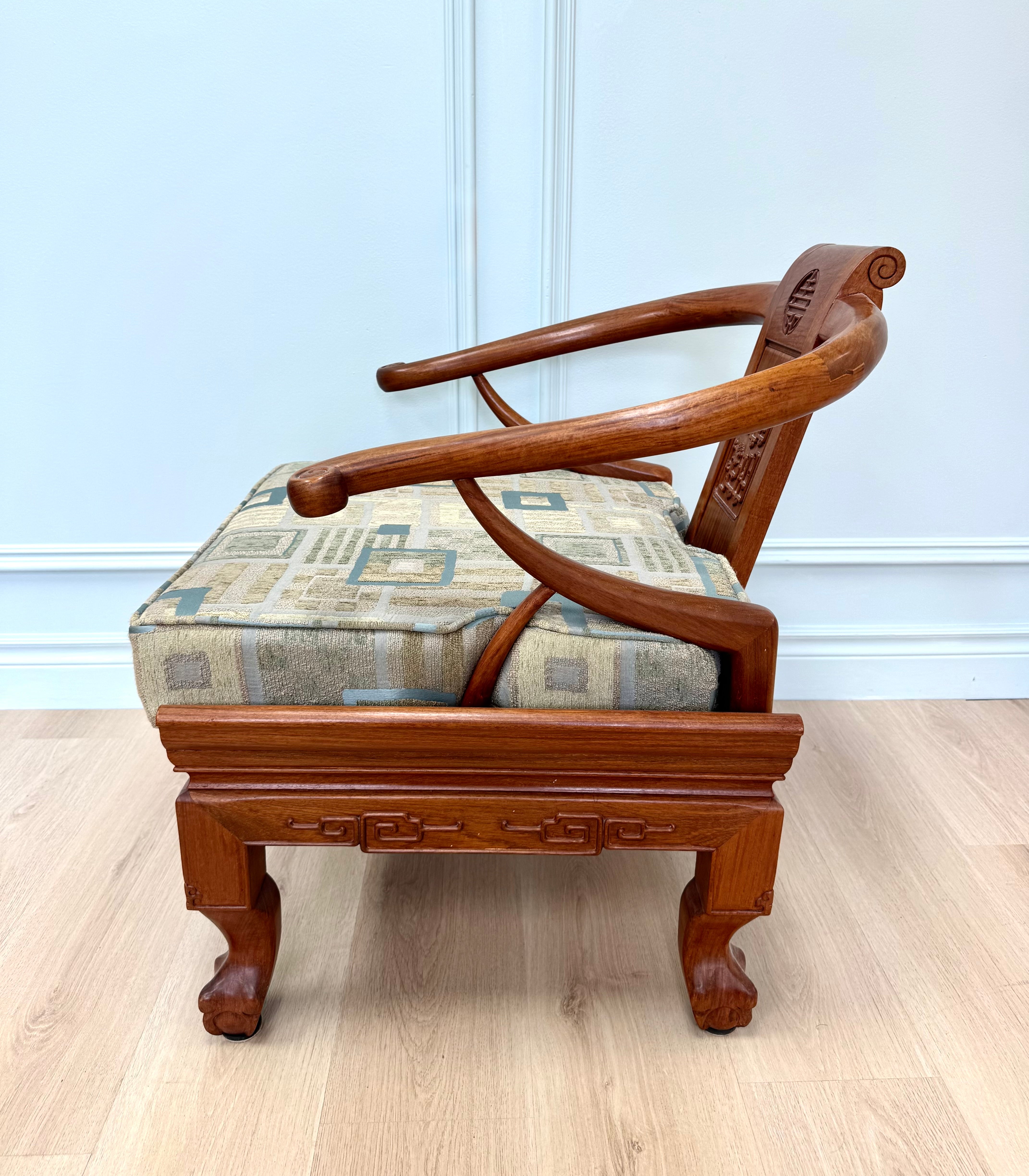 Mid-century Asian Horseshoe-back Chair