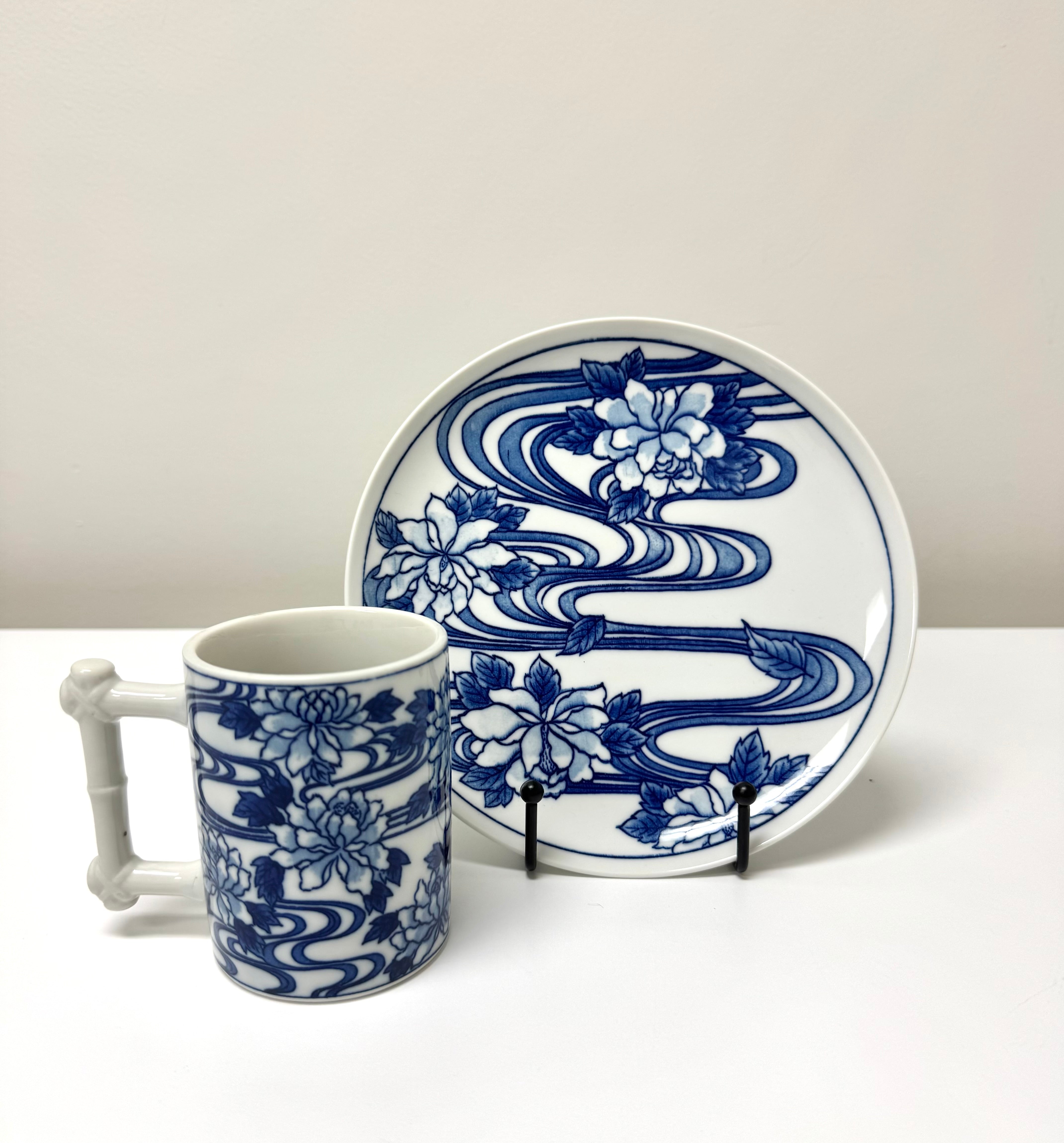 Vintage NANCY GETZ Plates & Mugs Set for 11