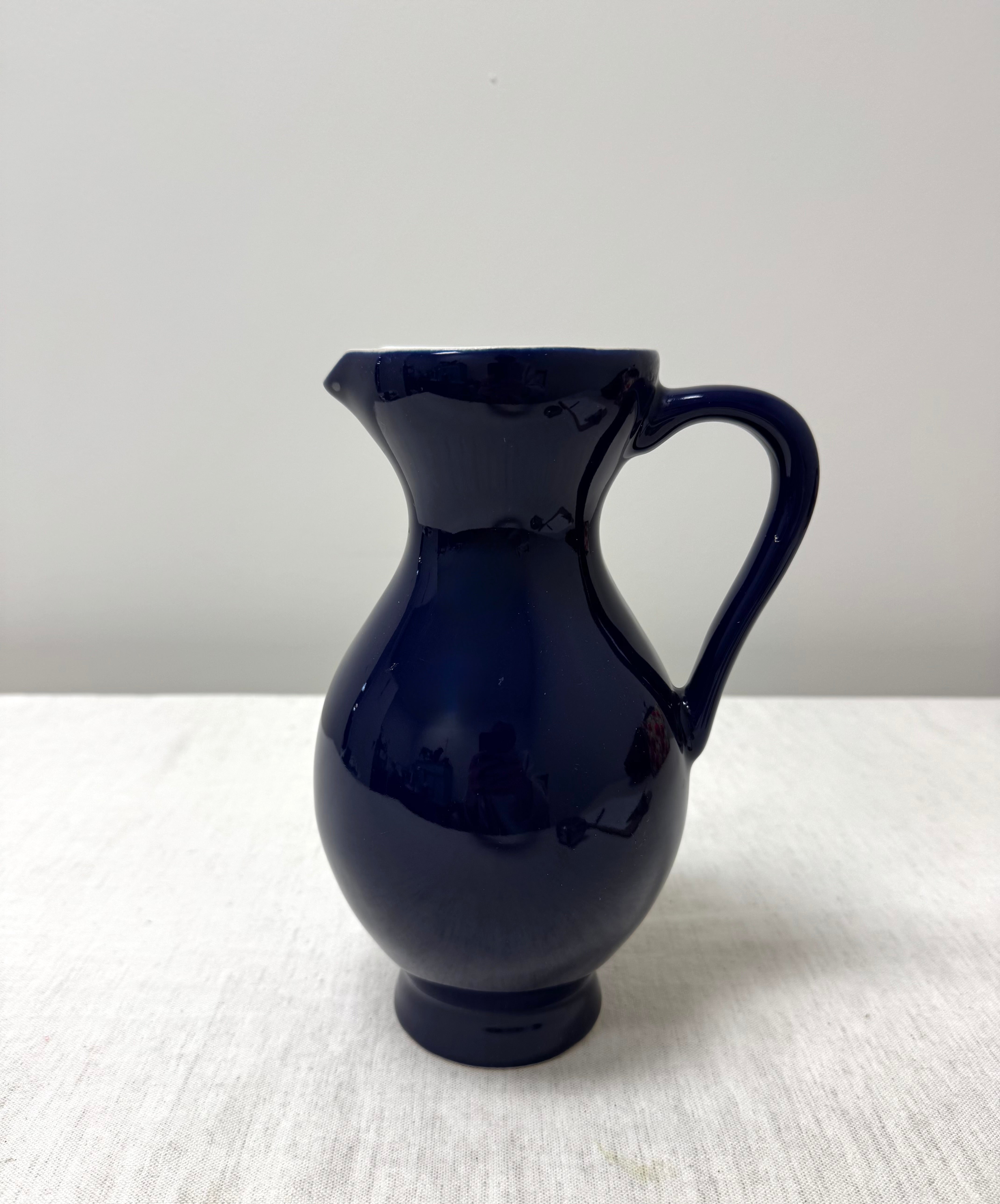 Dark Blue Ceramic 9" Pitcher
