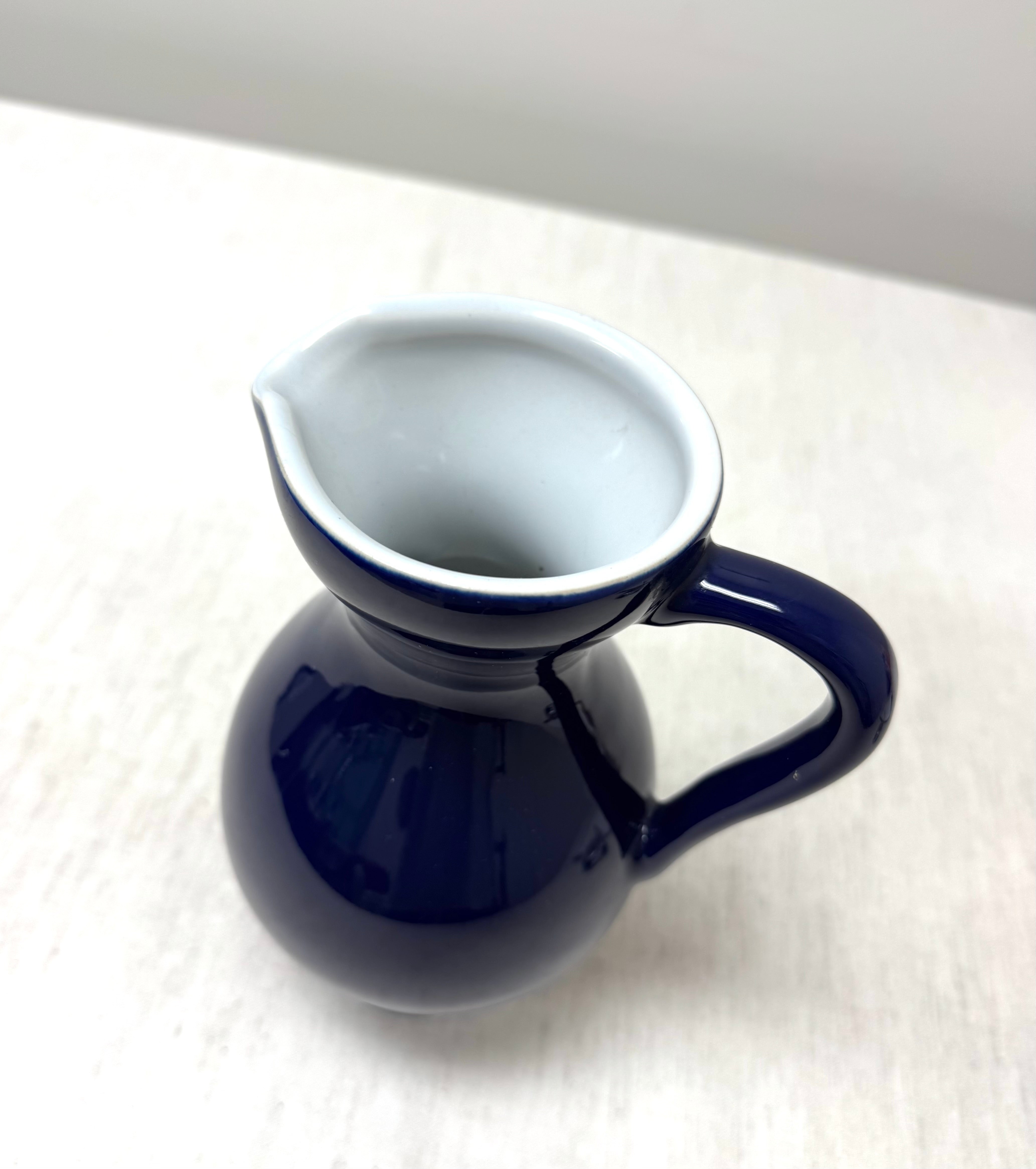 Dark Blue Ceramic 9" Pitcher