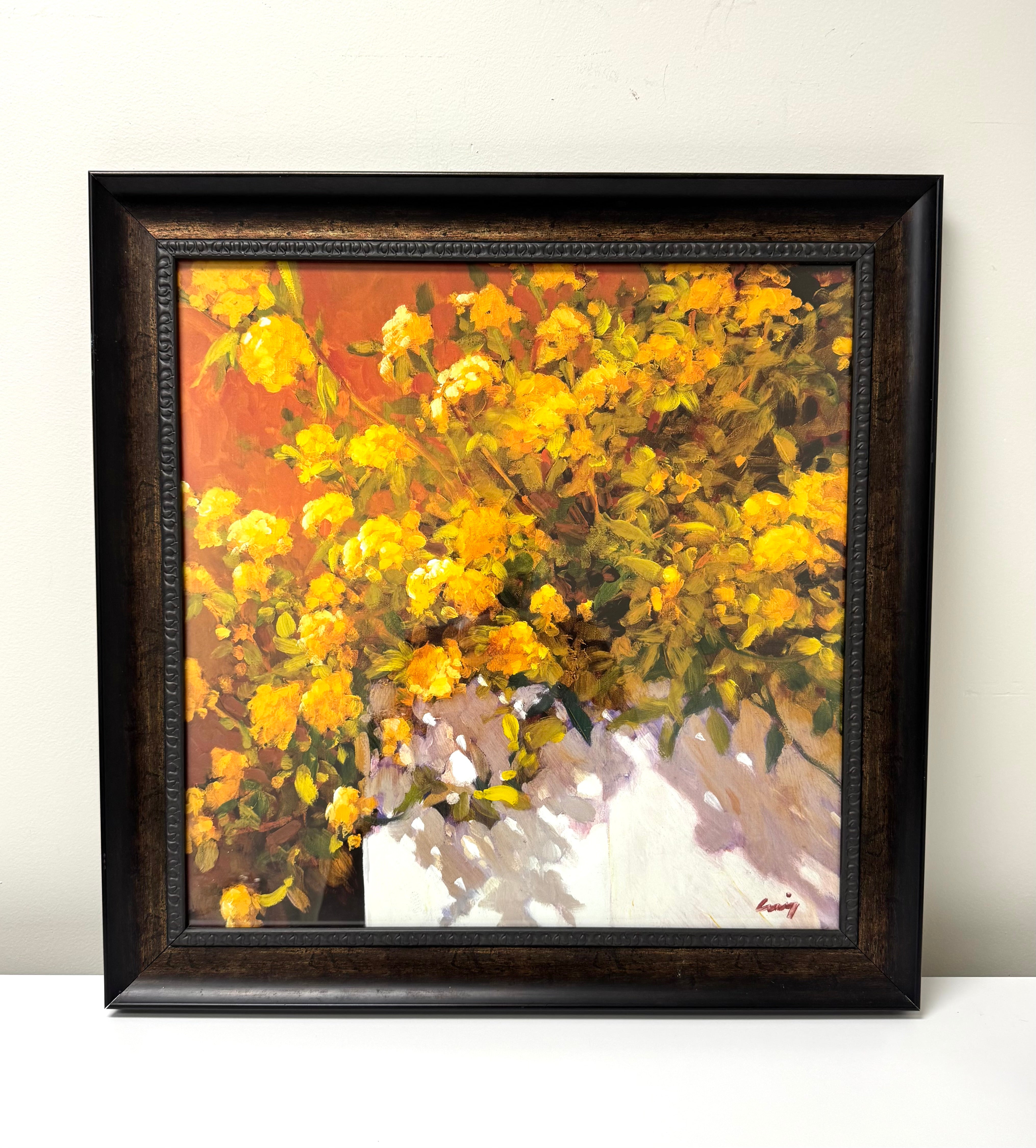 'Yellow Geraniums' Print (29-1/2" x 29-1/2")
