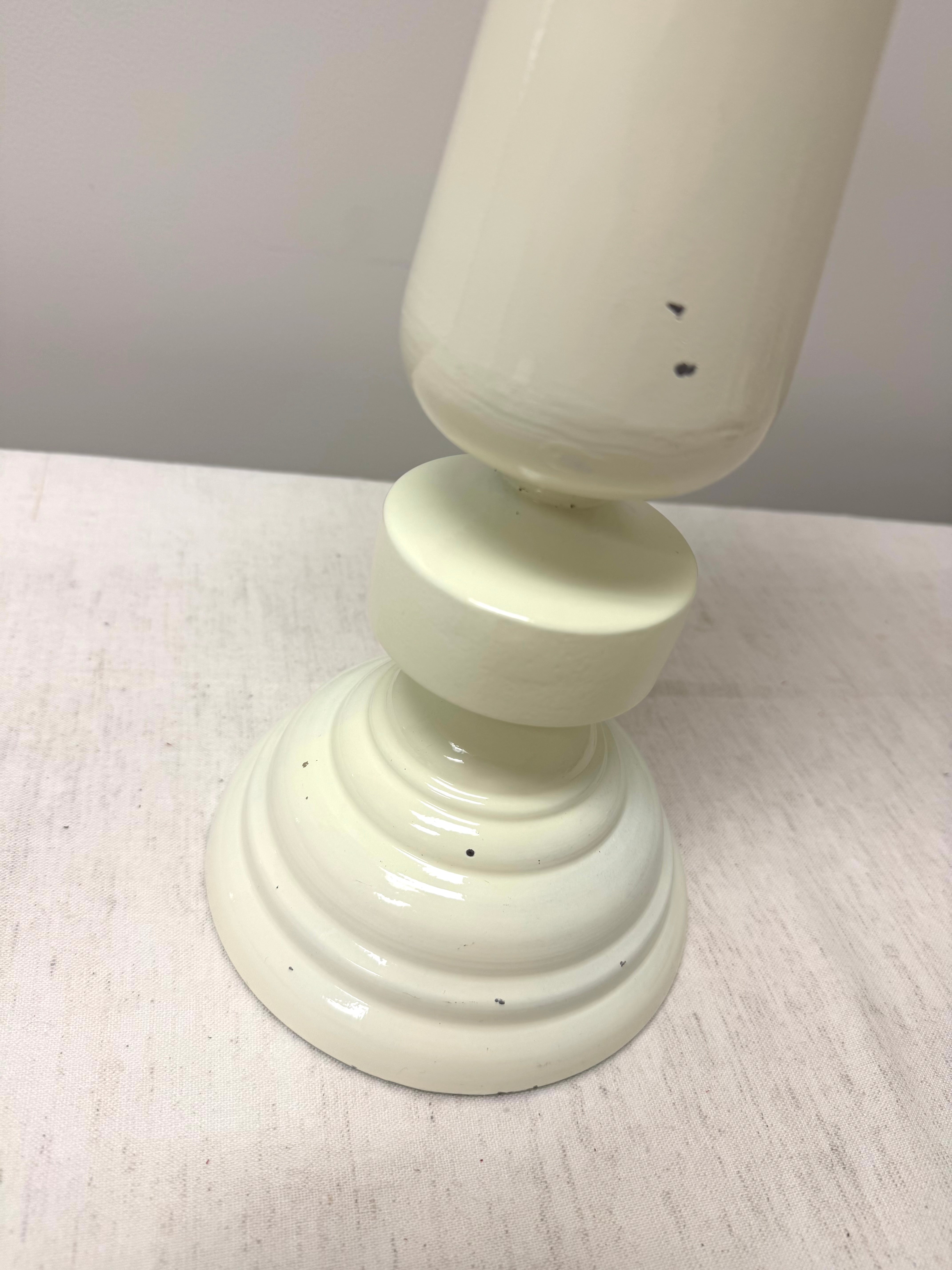 Cream Metal 18" Pillar Candle Holder