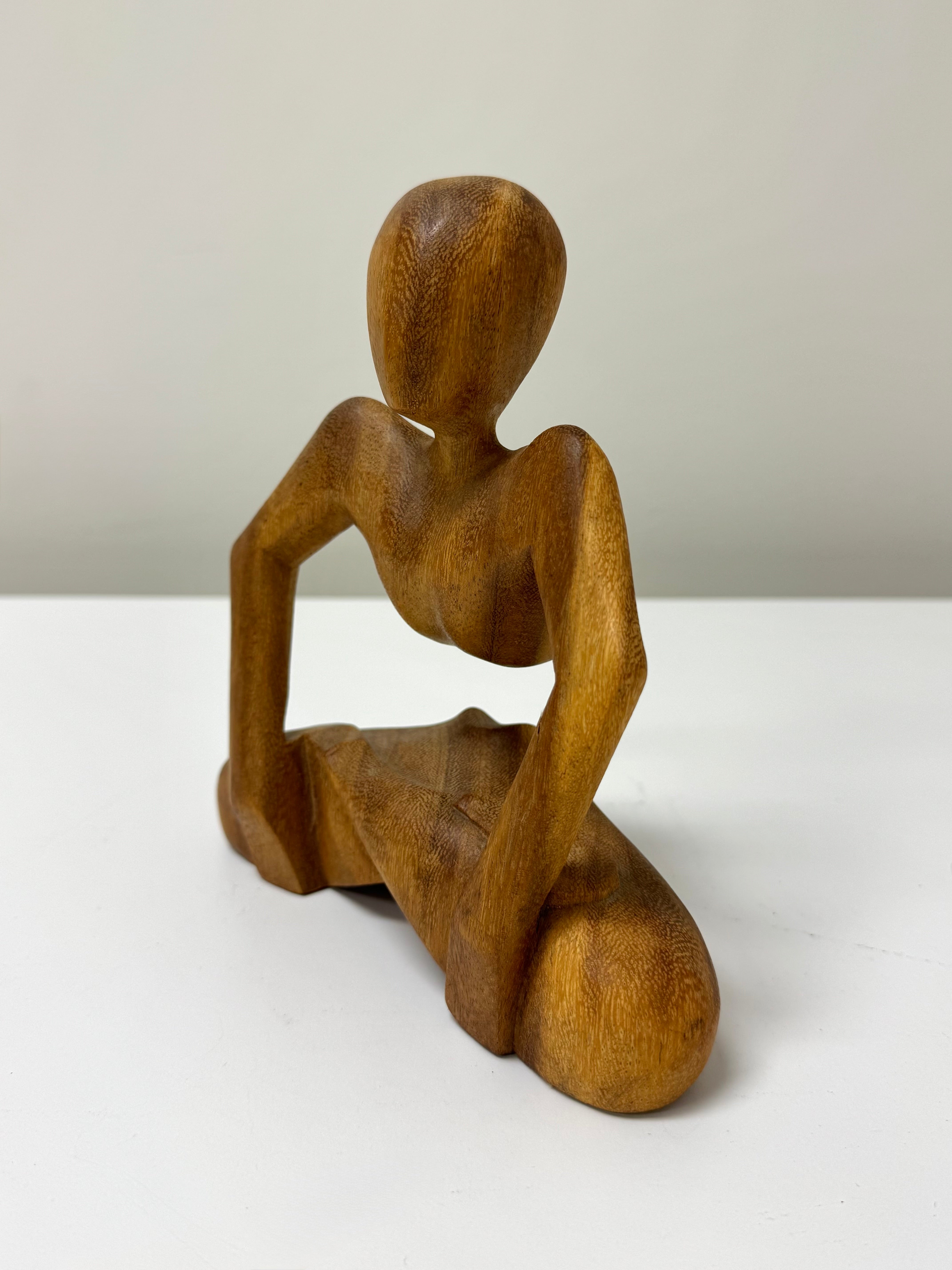 'Butterfly Pose' Wooden Sculpture