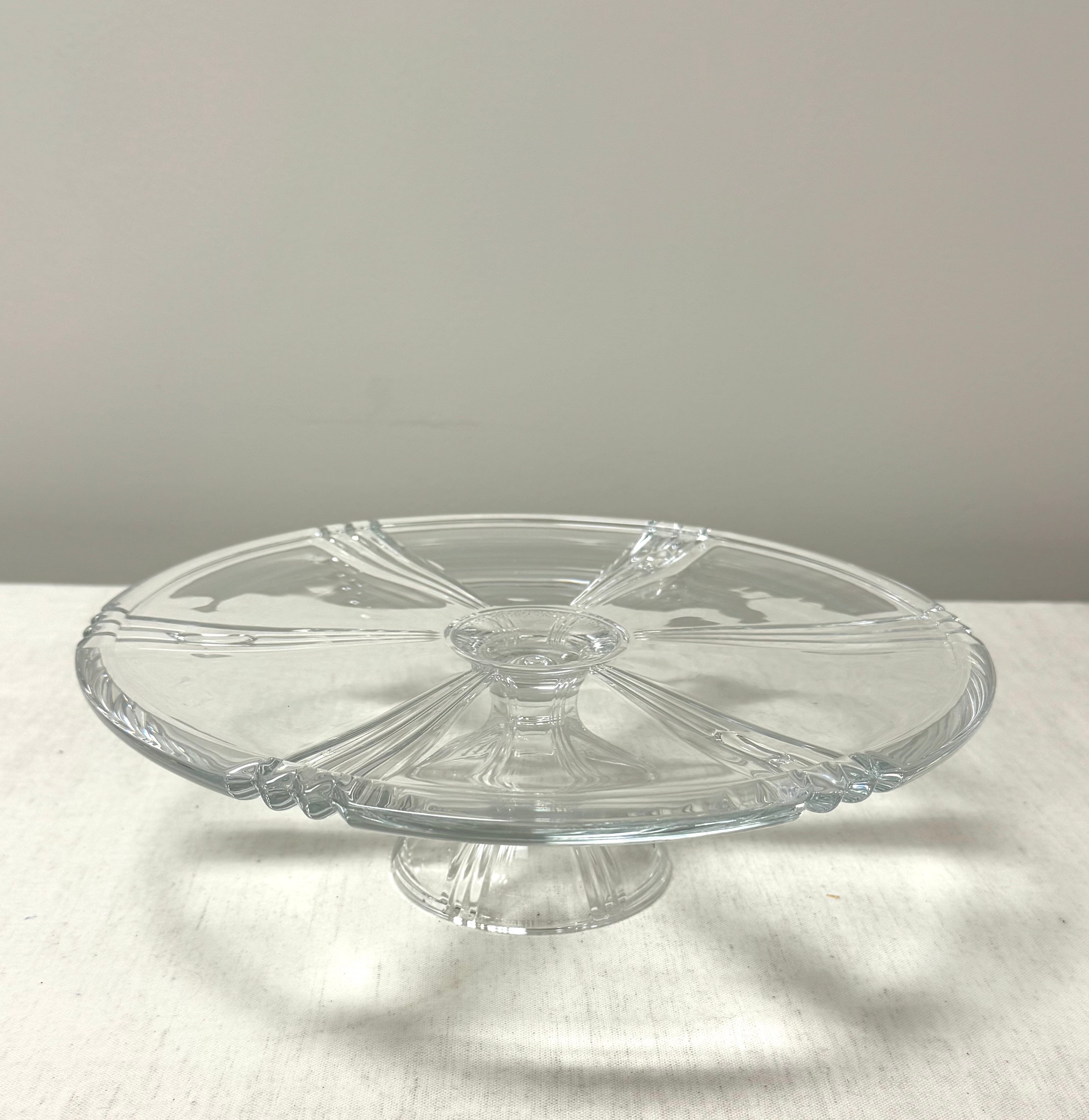 MIKASA 'Boulevard' Crystal Footed Cake Plate