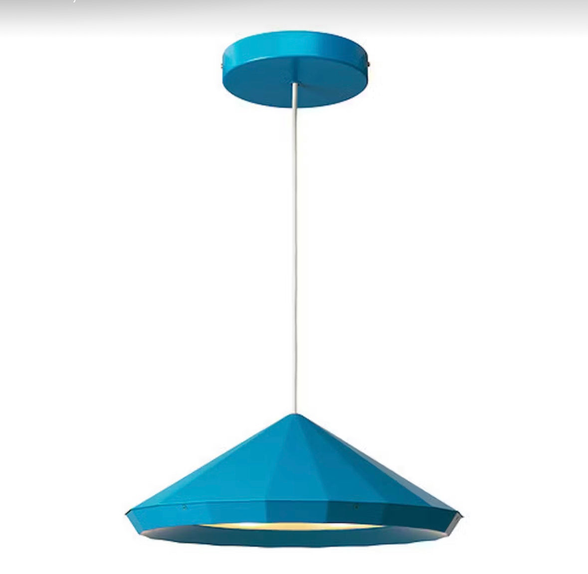 Vintage IKEA Blue Pendant Light