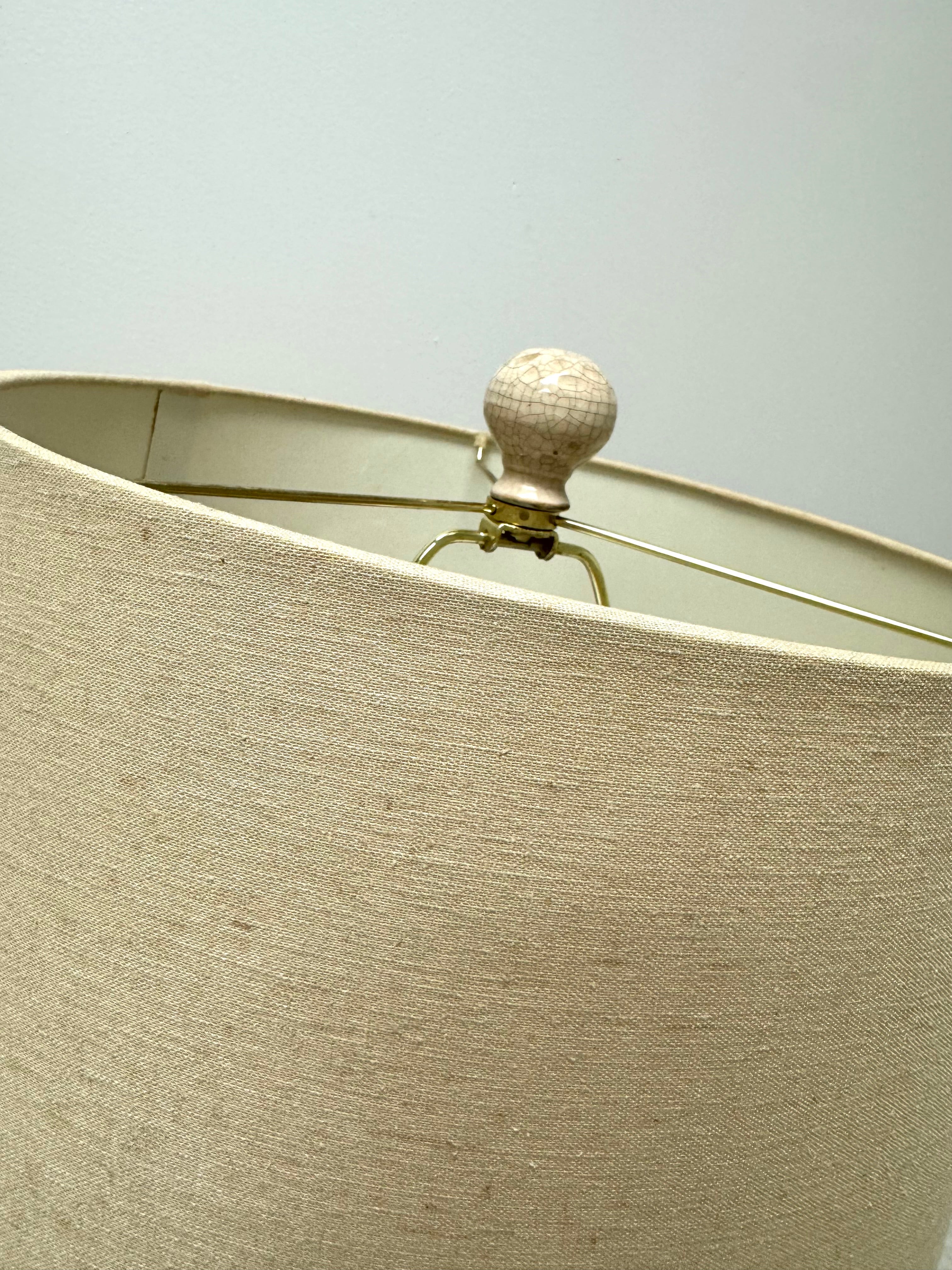 Caramel Crackle Glaze Ceramic Lamp