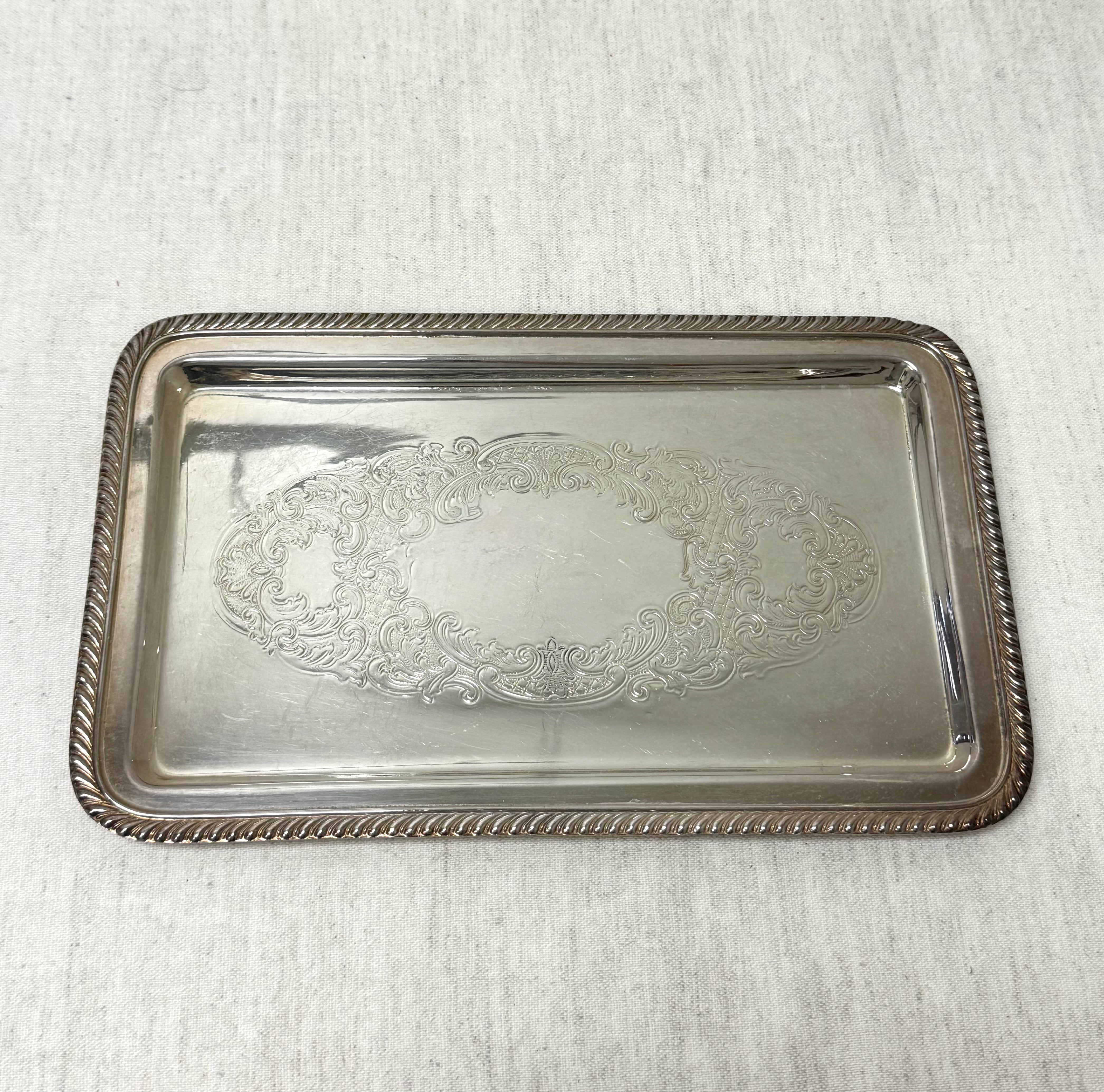 Silverplate Small Rectangular Tray