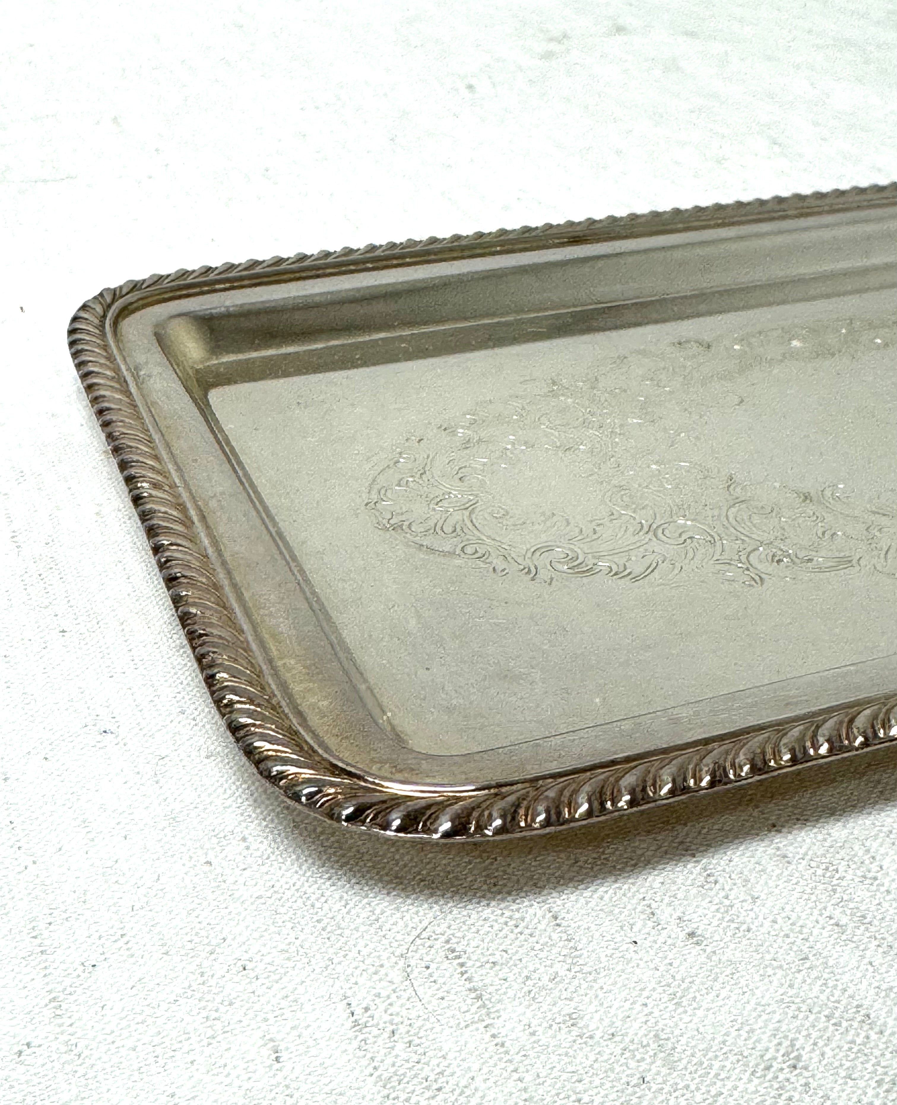 Silverplate Small Rectangular Tray