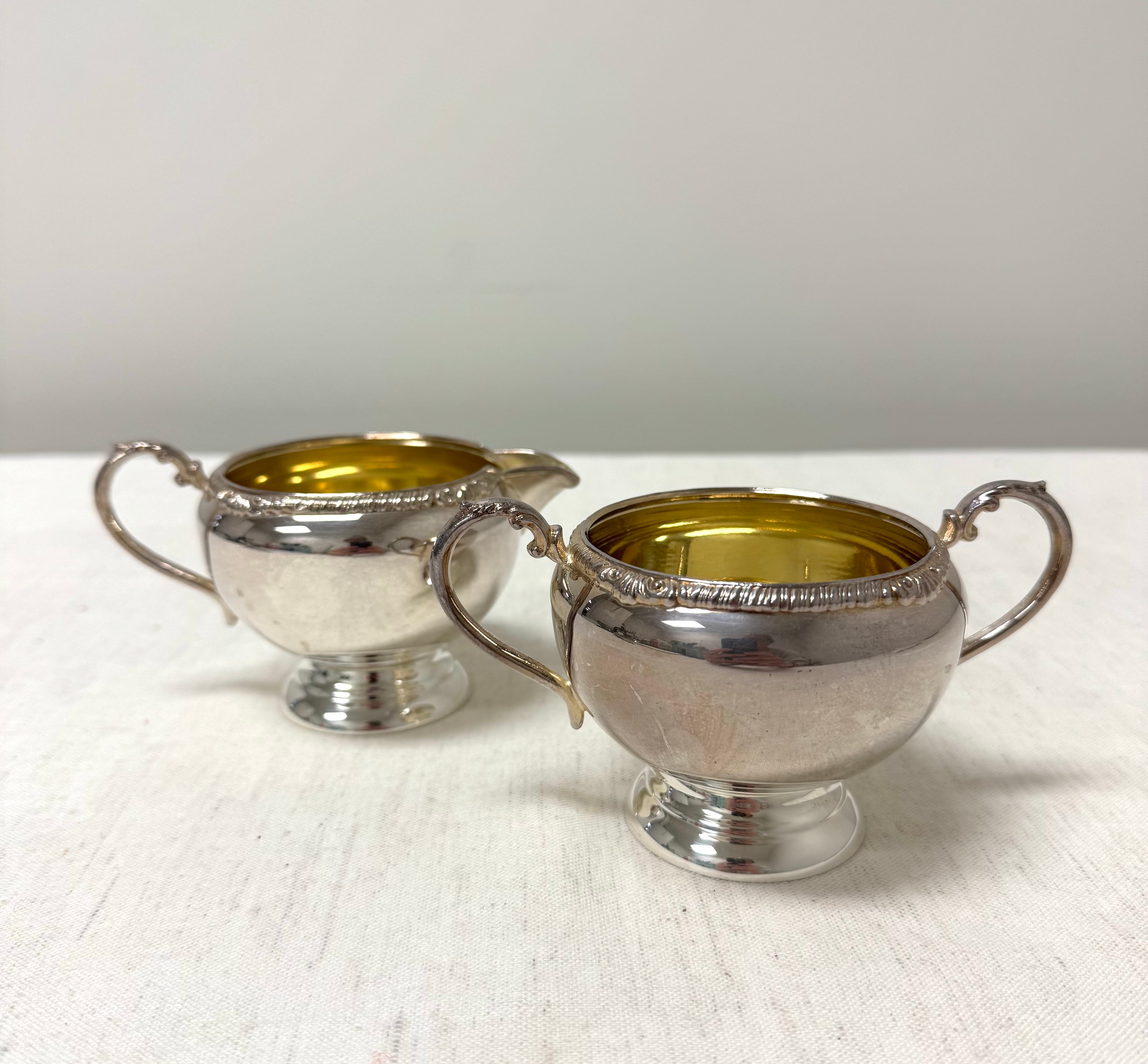 Silverplate Cream & Sugar Set