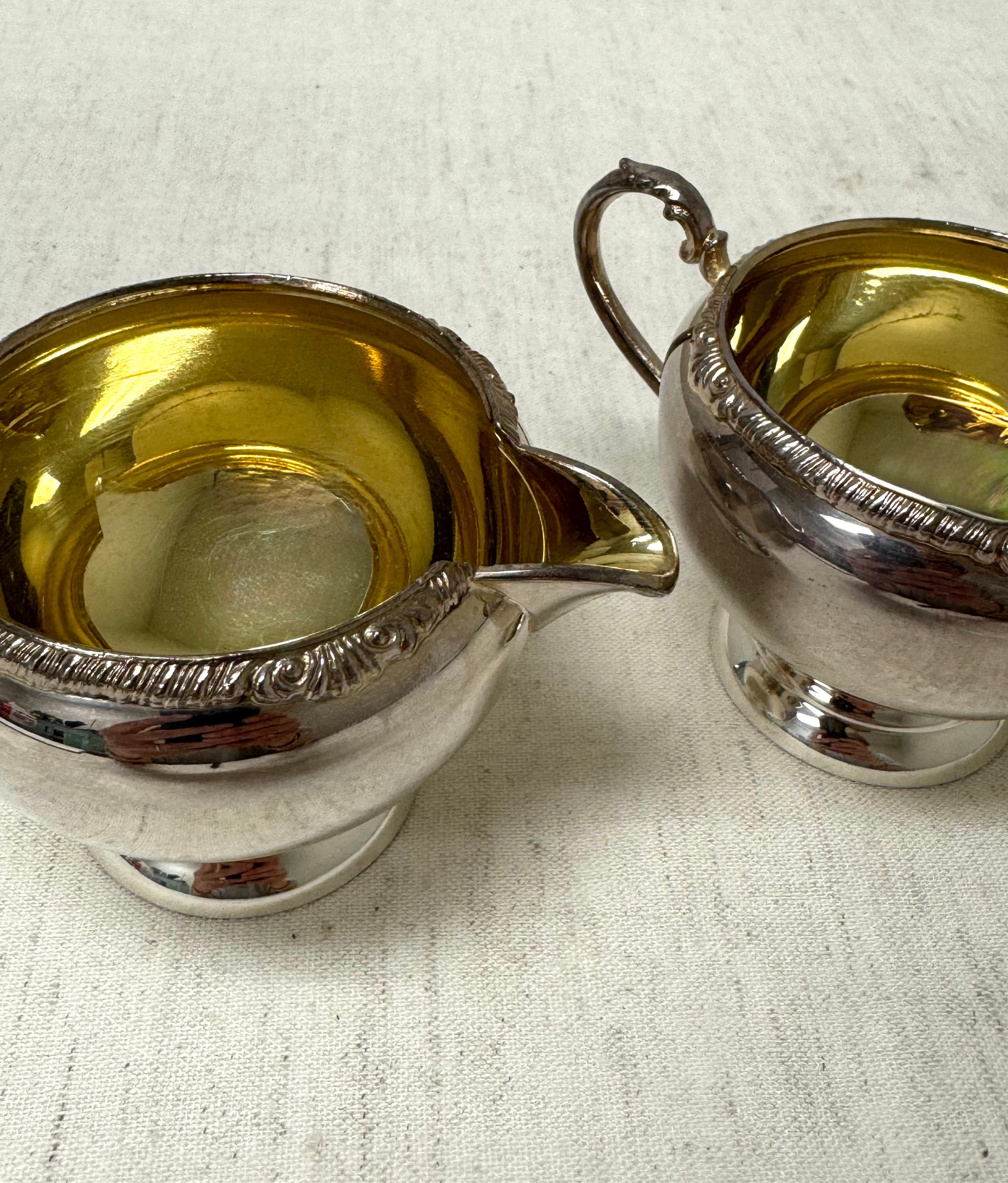 Silverplate Cream & Sugar Set