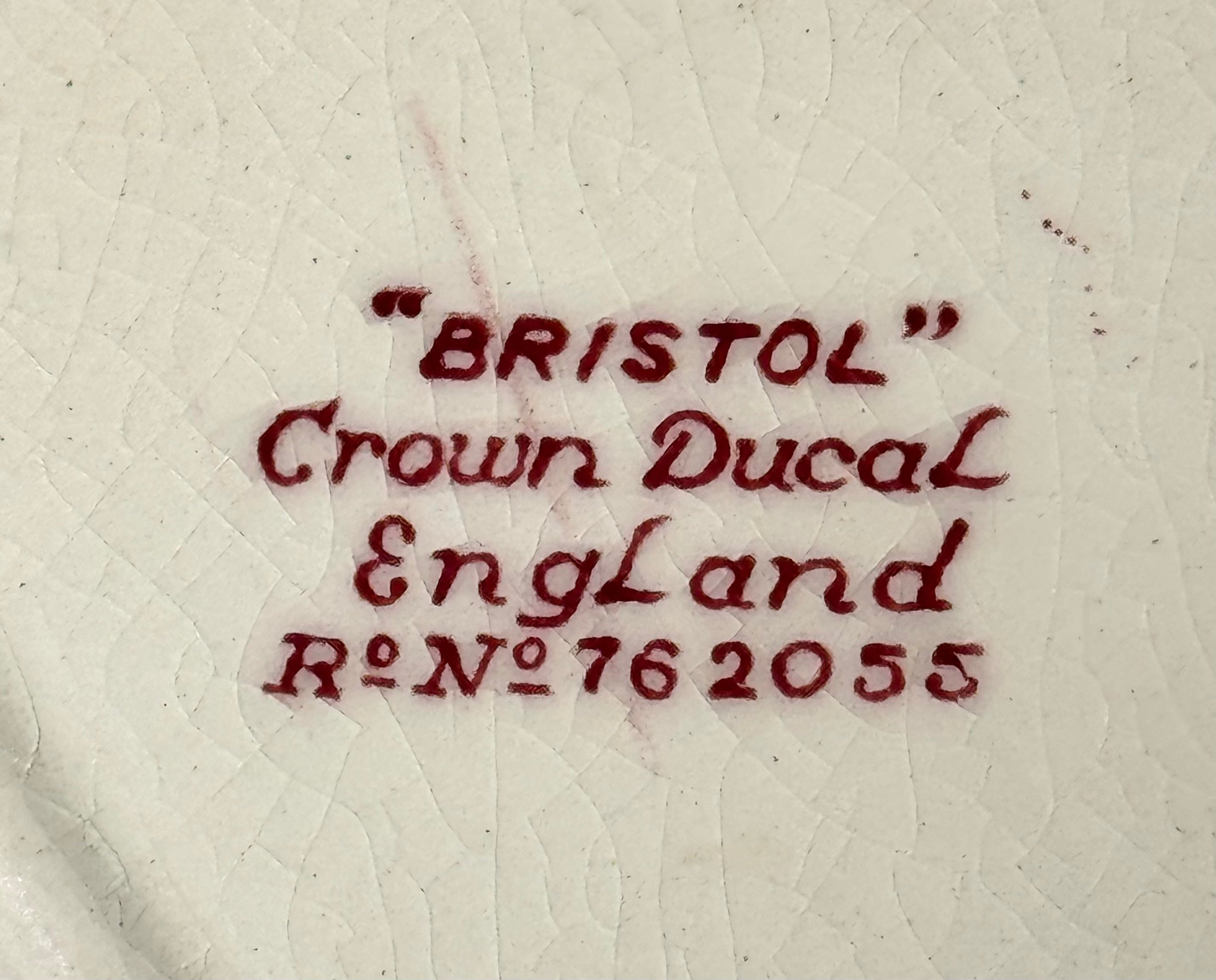 Vintage CROWN DUCAL 'Bristol' 9" Oval Bowl