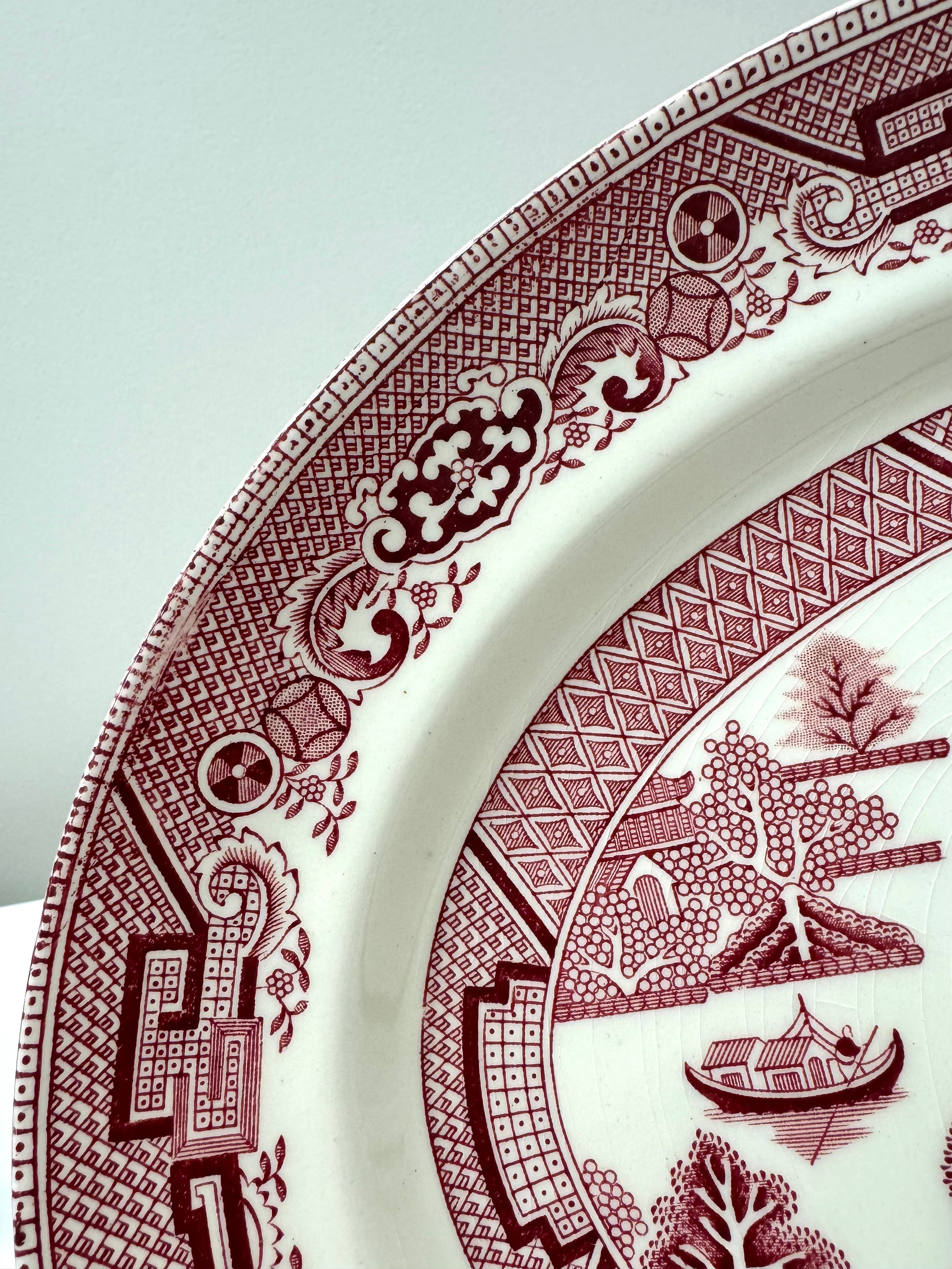 Vintage .W.R. MIDWINTER 'Red Willow' 14" Platter