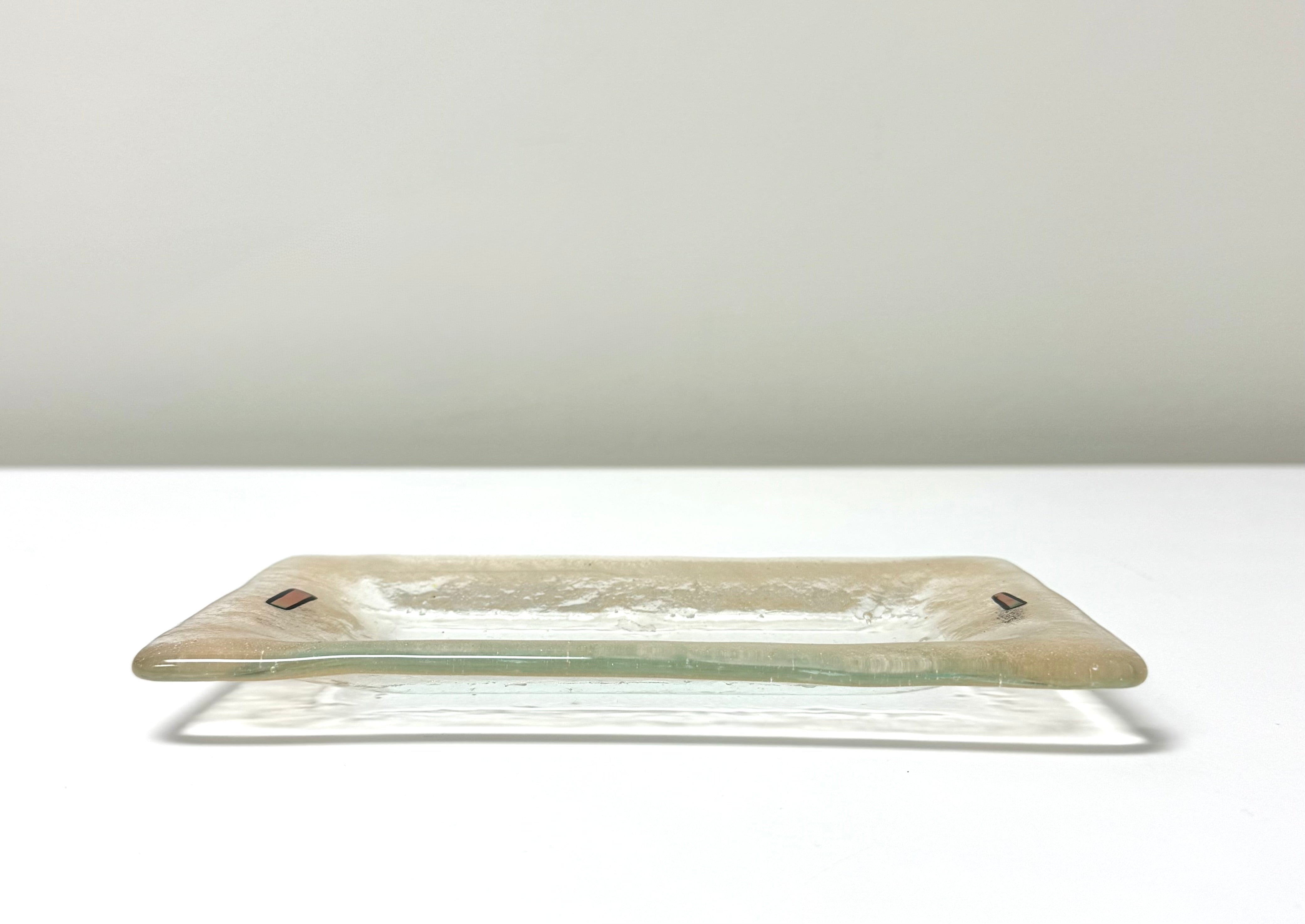 KILN ART Dichroic Glass Small Tray