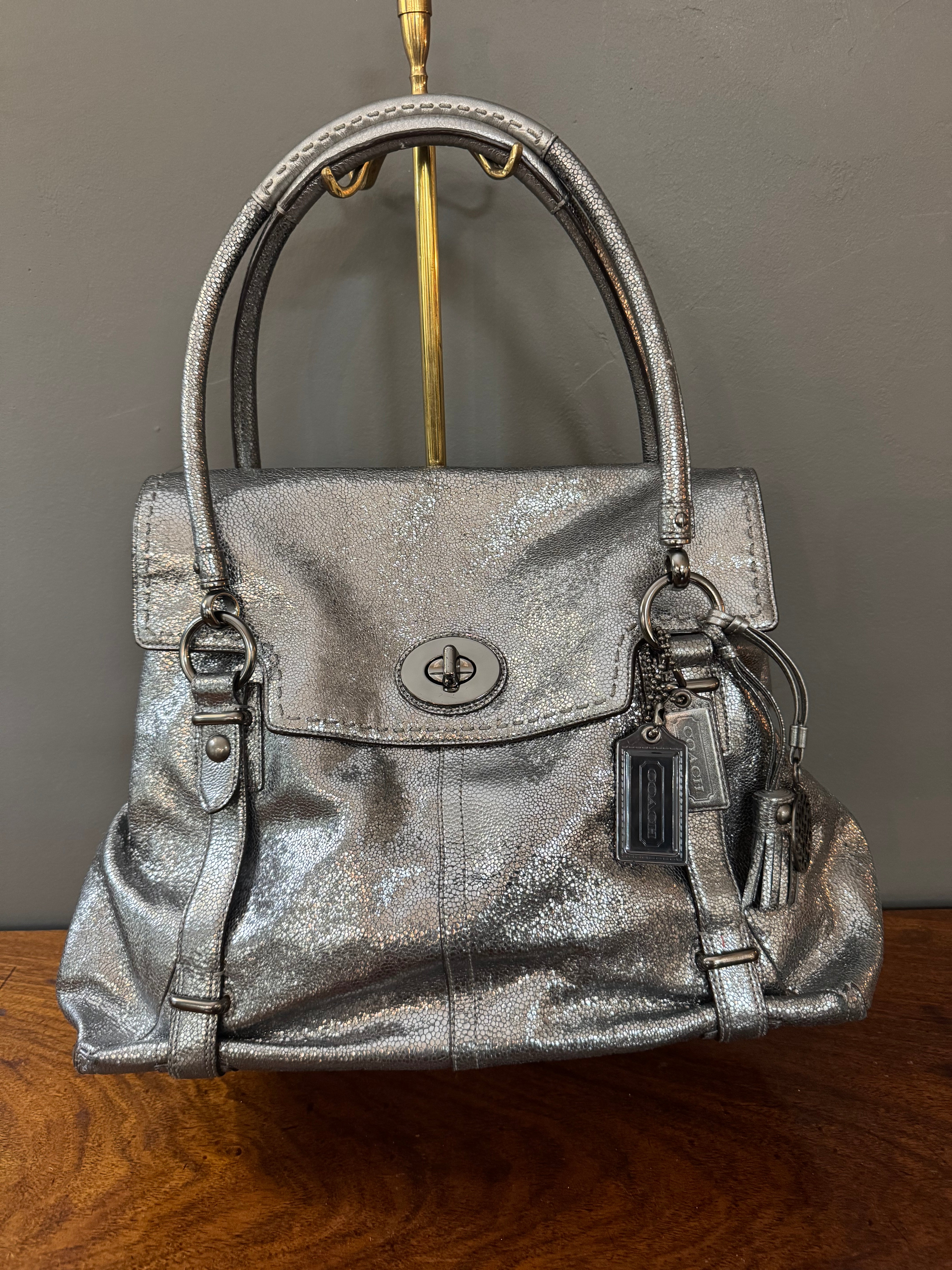 COACH LIMITED EDITION 'Hamptons' Metallic Satchel