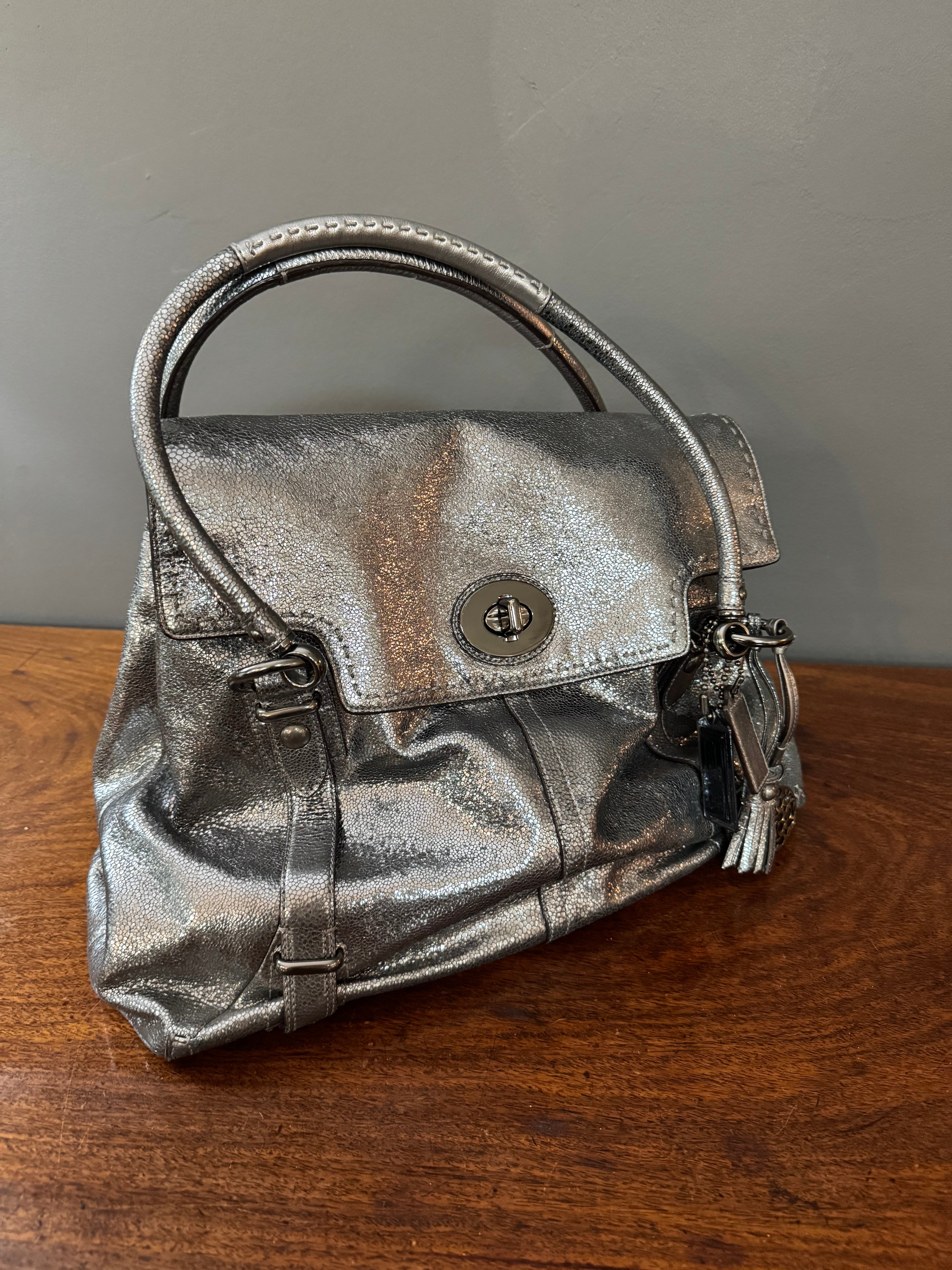 COACH LIMITED EDITION 'Hamptons' Metallic Satchel