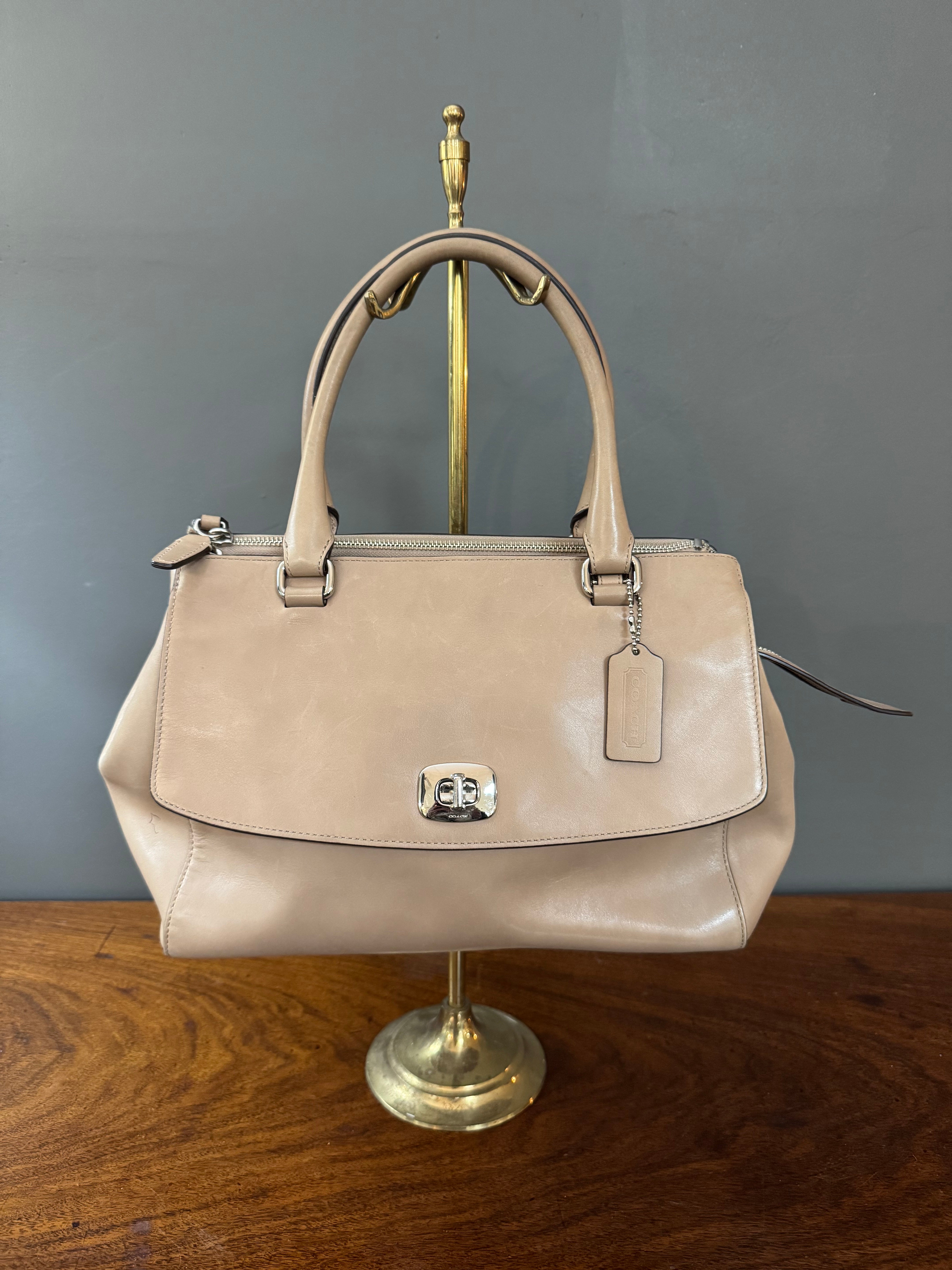 COACH 'Pinnacle Harper' Tan Leather Shoulder Bag