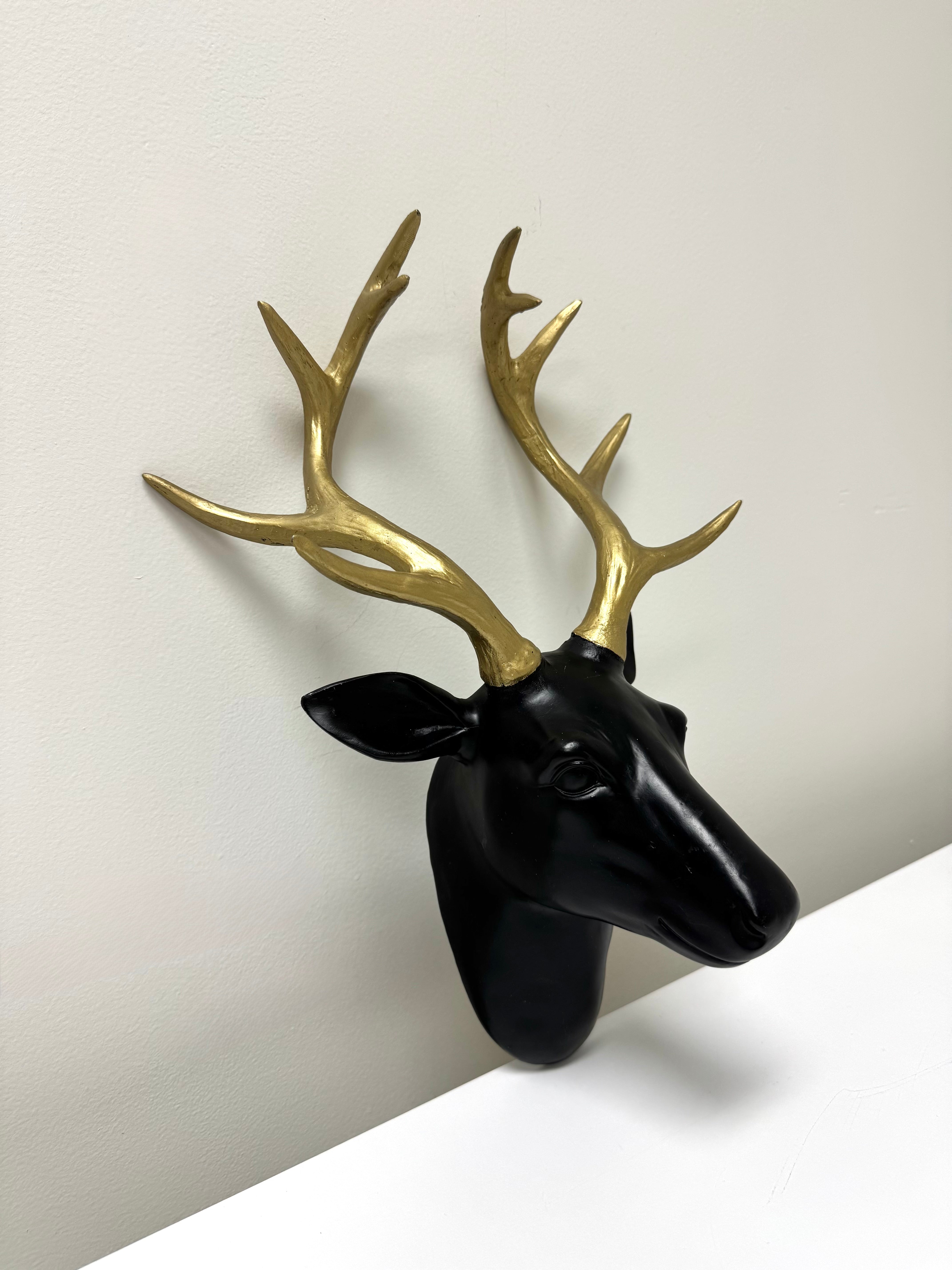 Black & Gold Deer Wall Decor