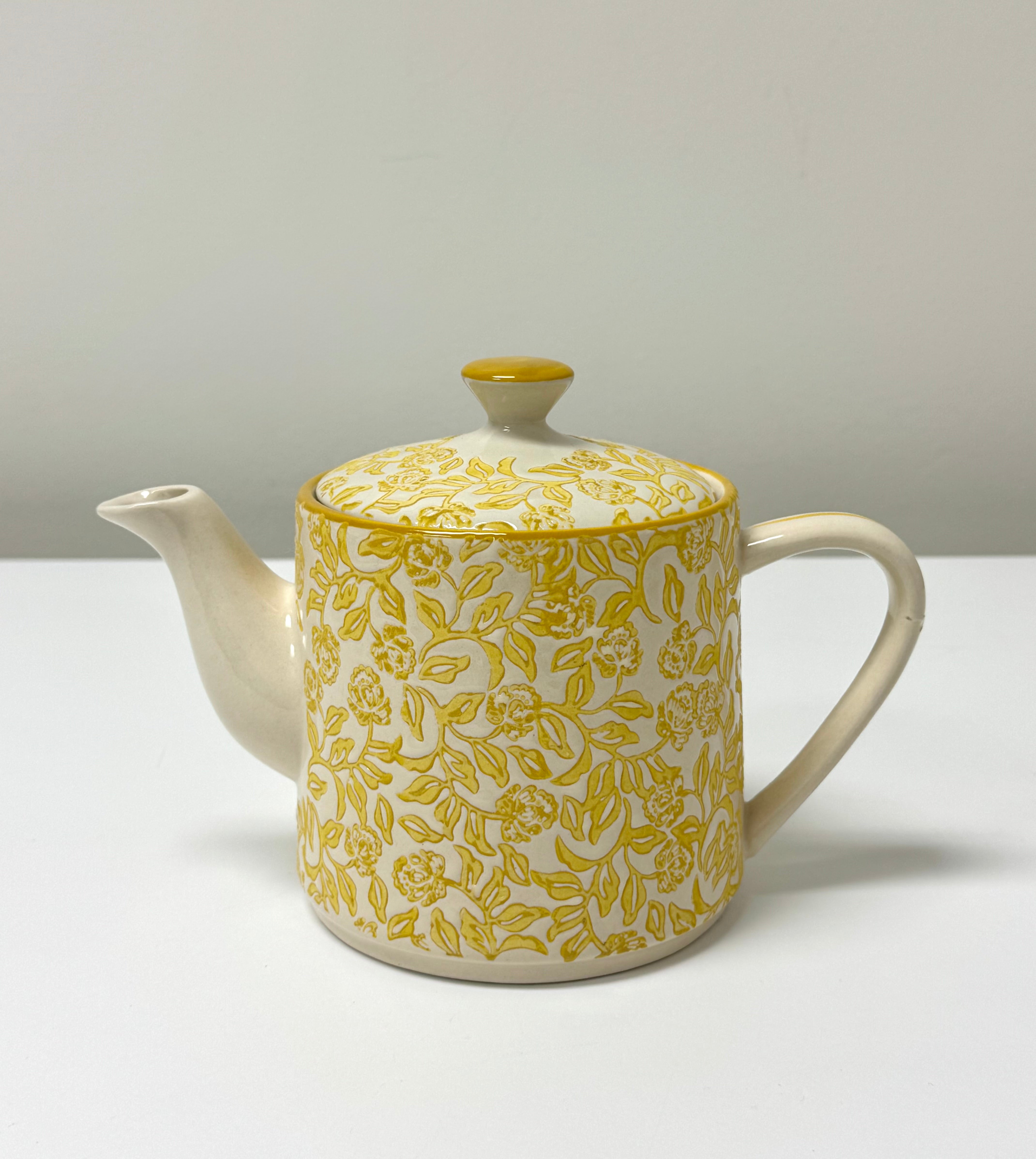 TRANQUILO Yellow Floral Teapot
