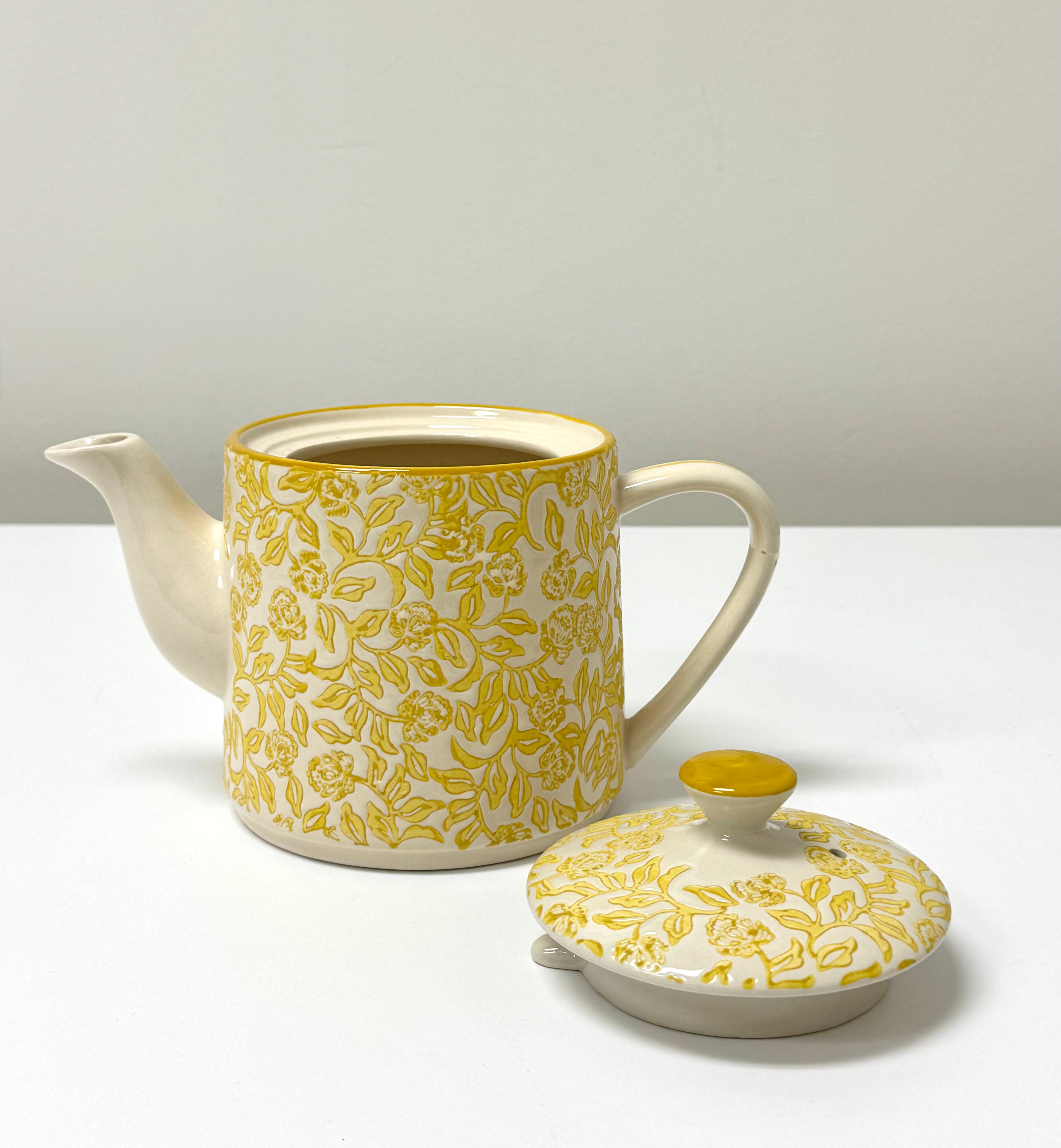 TRANQUILO Yellow Floral Teapot