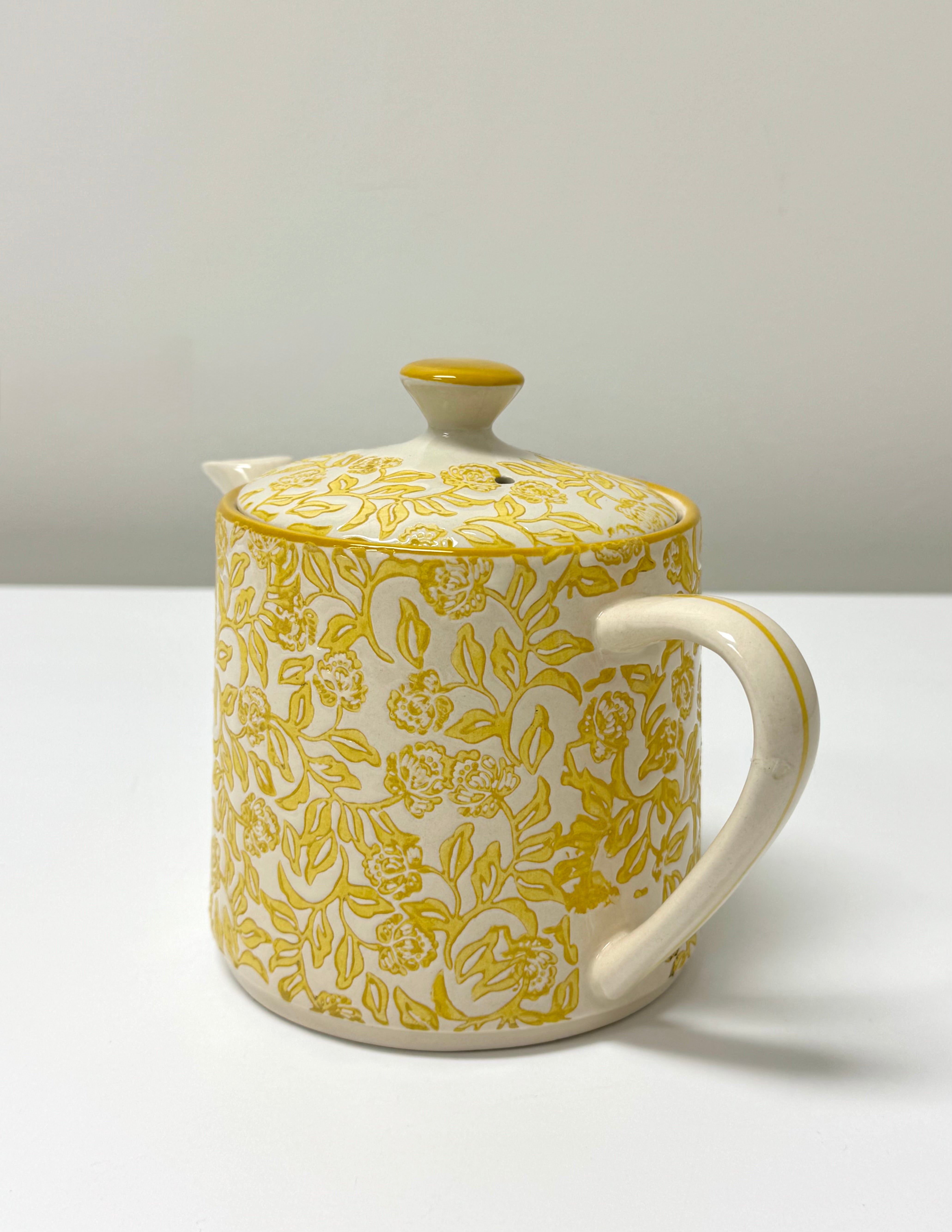 TRANQUILO Yellow Floral Teapot