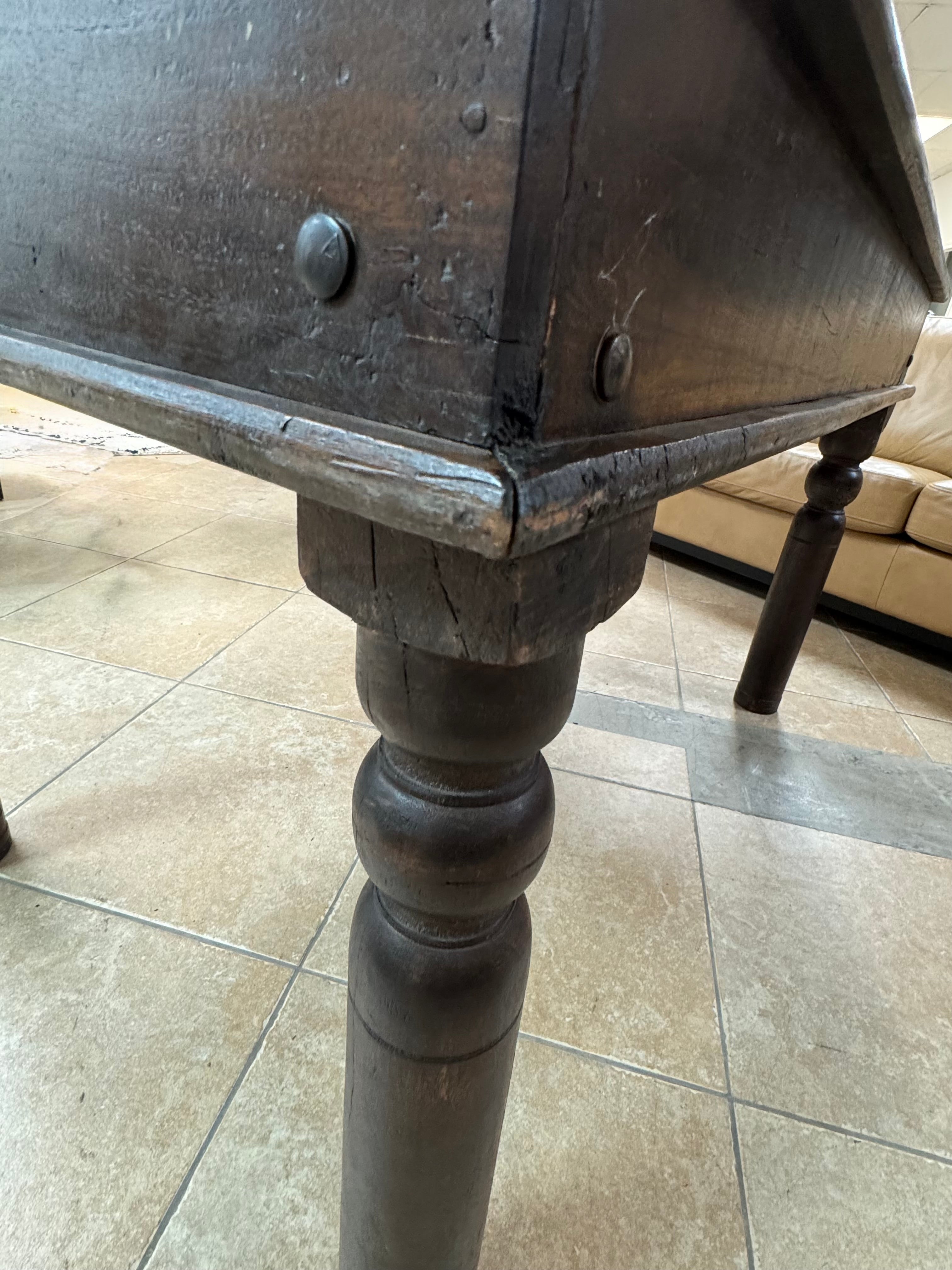 Hand-carved Indian Console Table with Glass Top