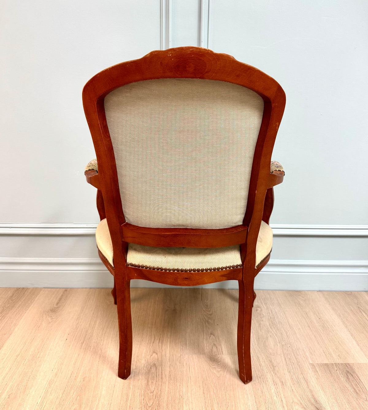 Vintage Louis XV French Needlepoint Arm Chair