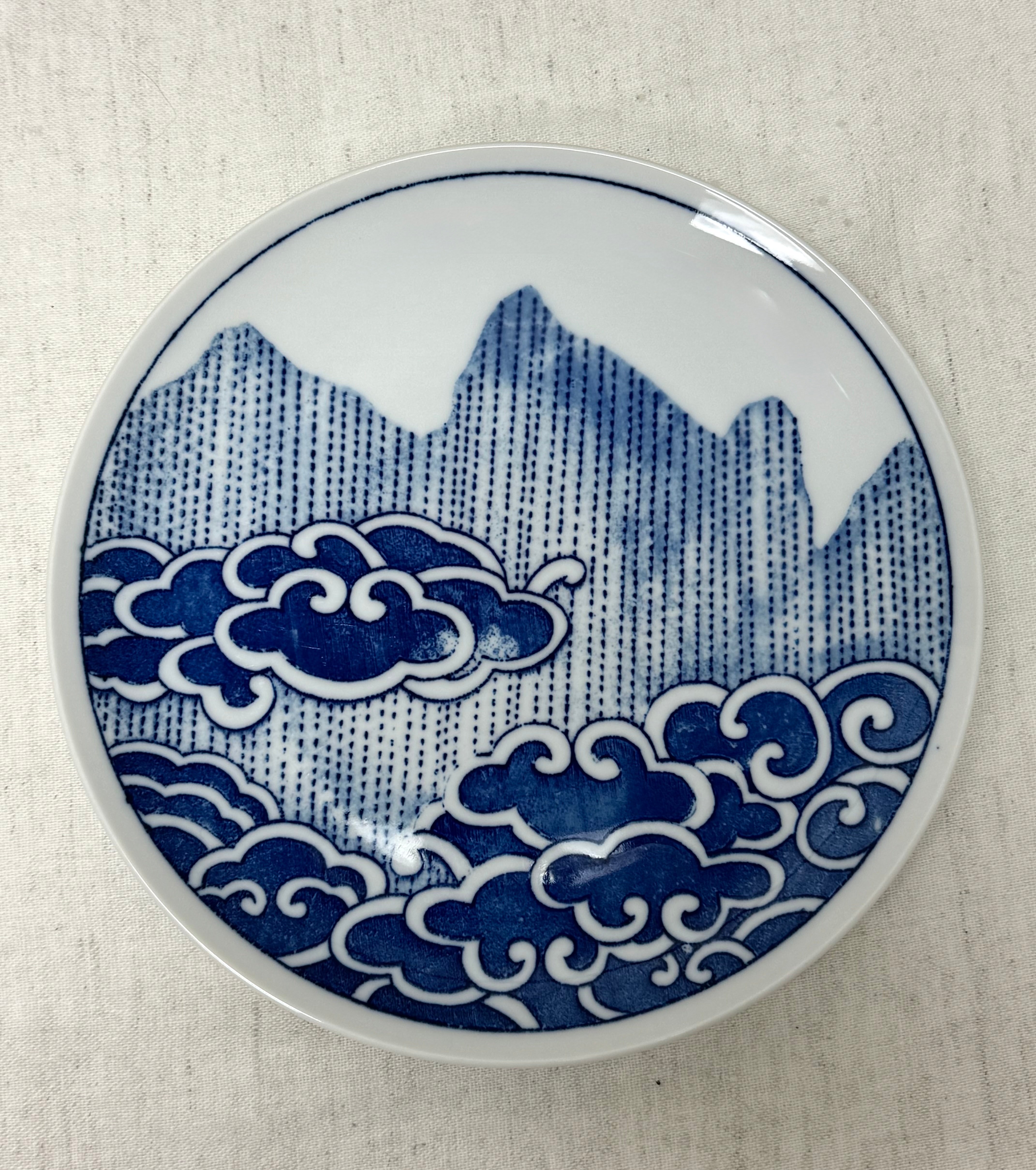 Vintage NANCY GETZ 'Waves' 8" Plates Set of 3