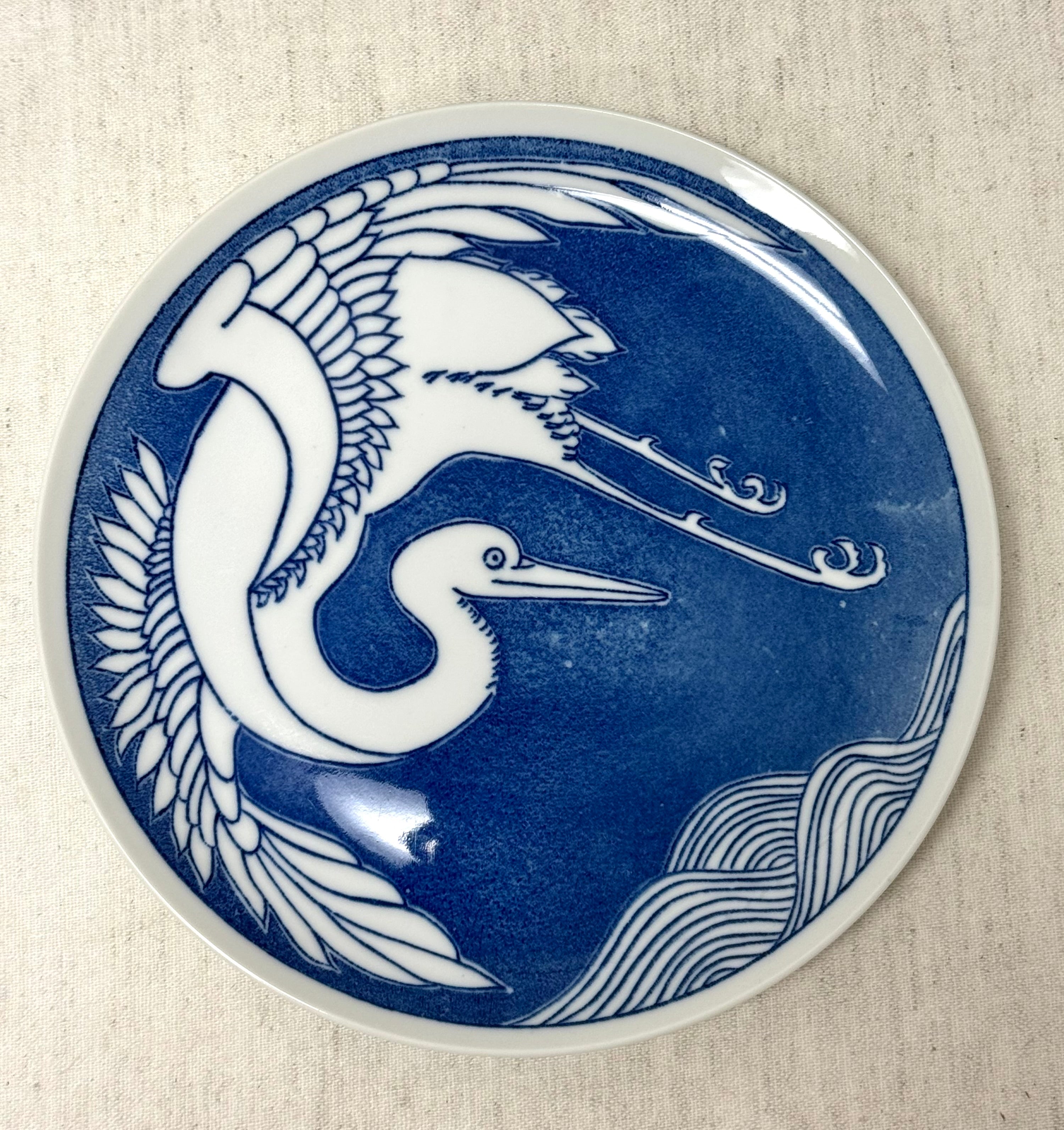 Vintage NANCY GETZ 'Crane' 8" Plates Set of 3