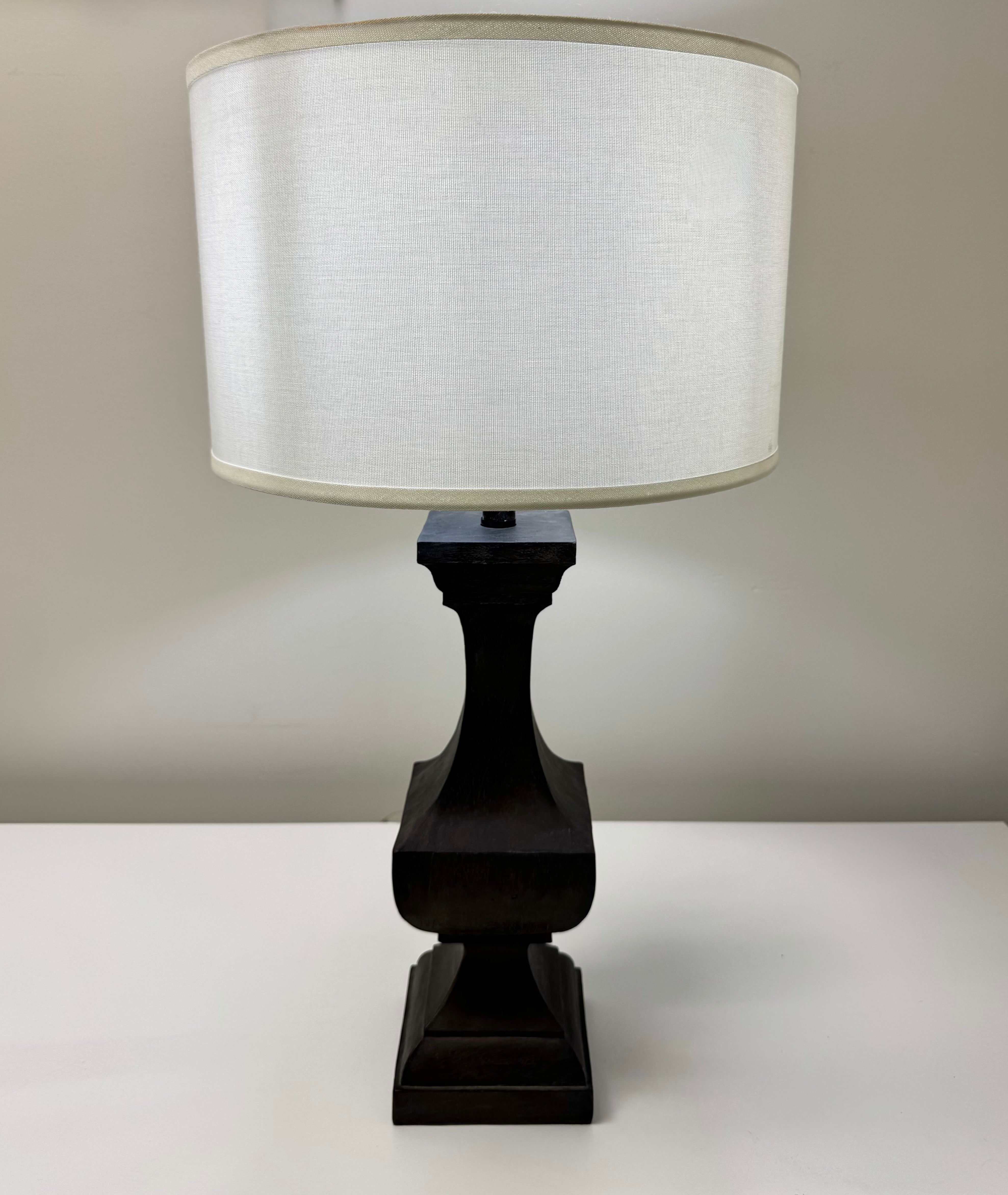 Rustic Wood Modern Urn Lamp