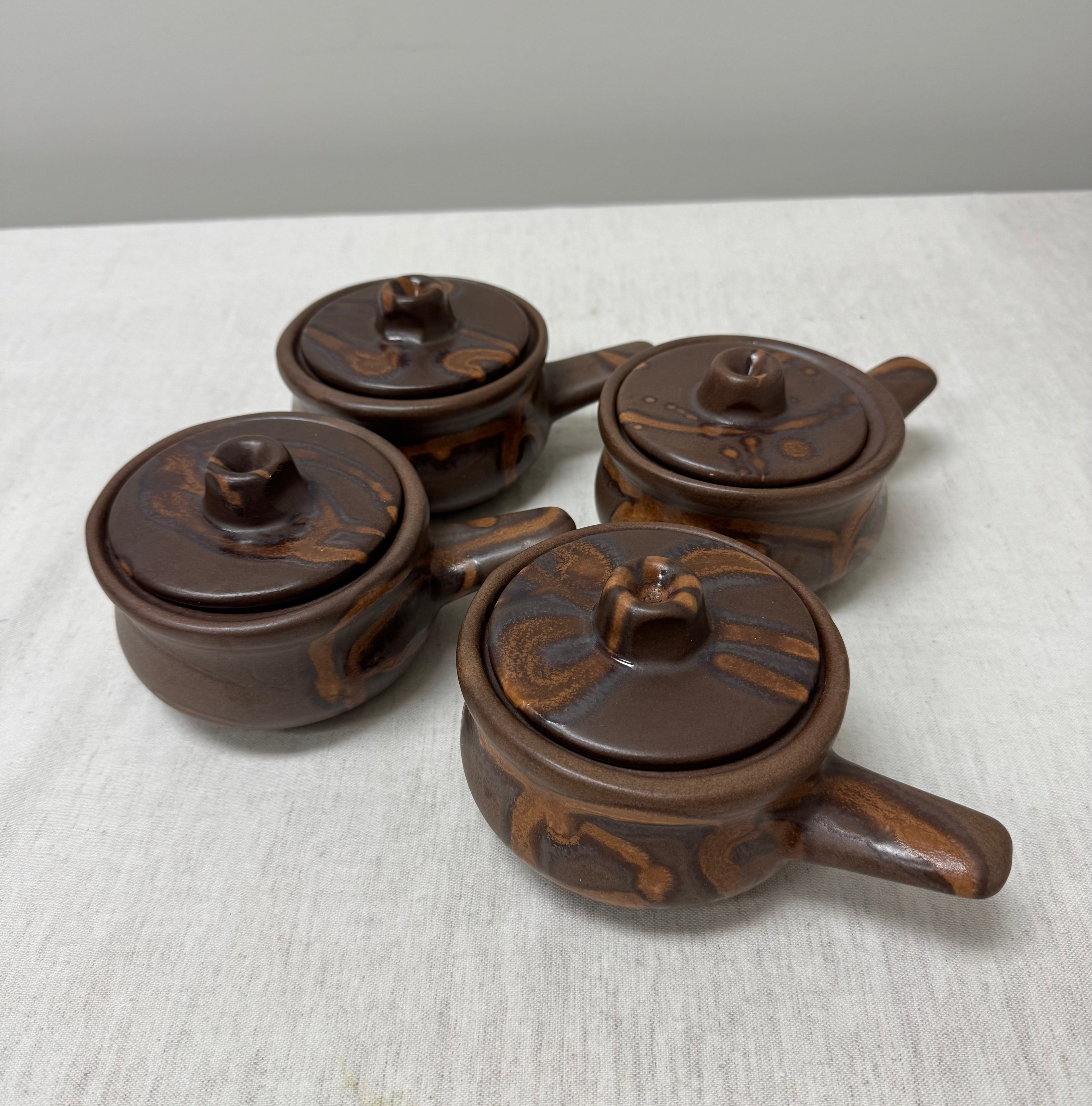 Vintage Laurentian Pottery Onion Soup Bowls Set of 4