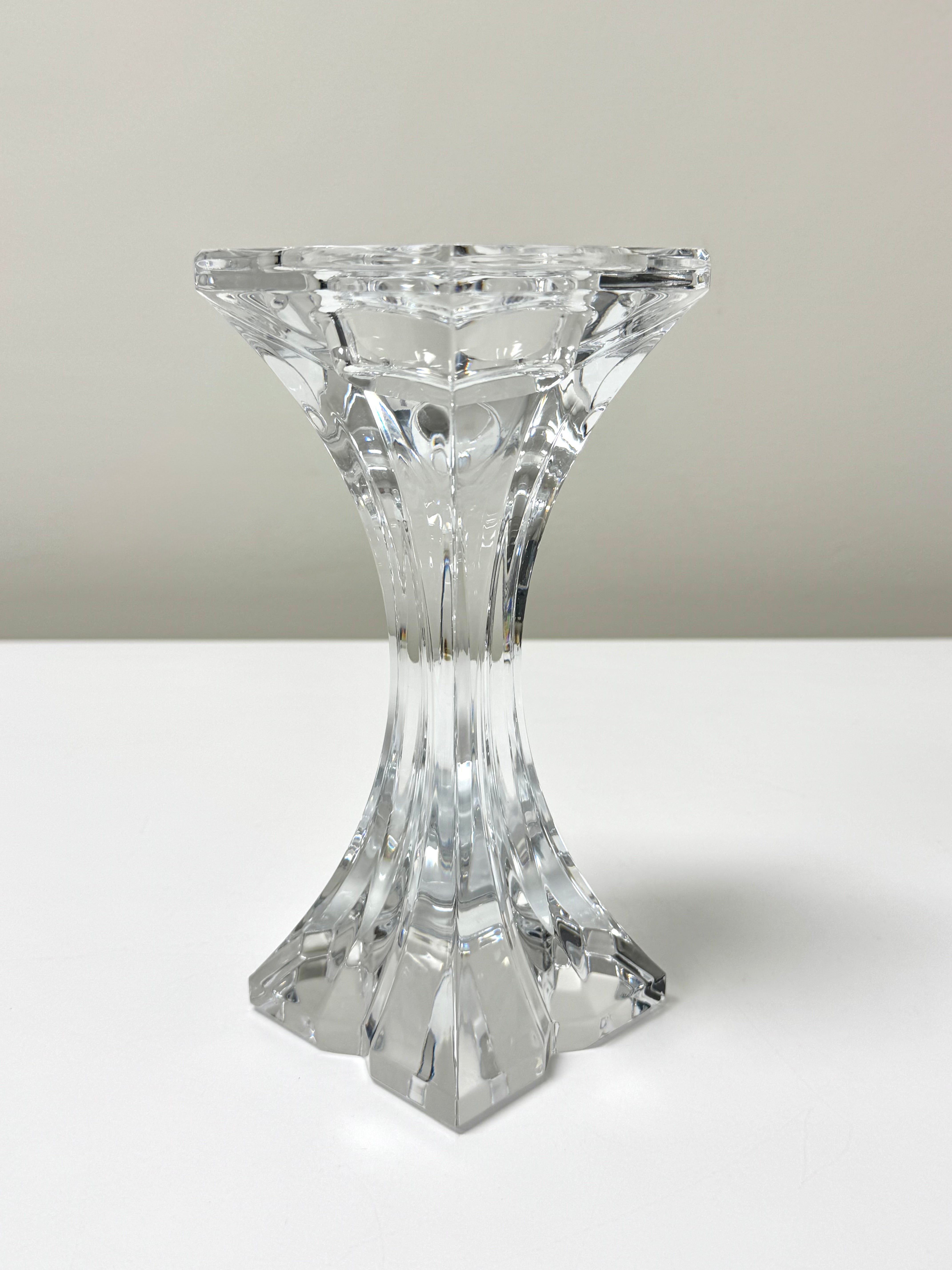 Faceted Crystal Candle Holder